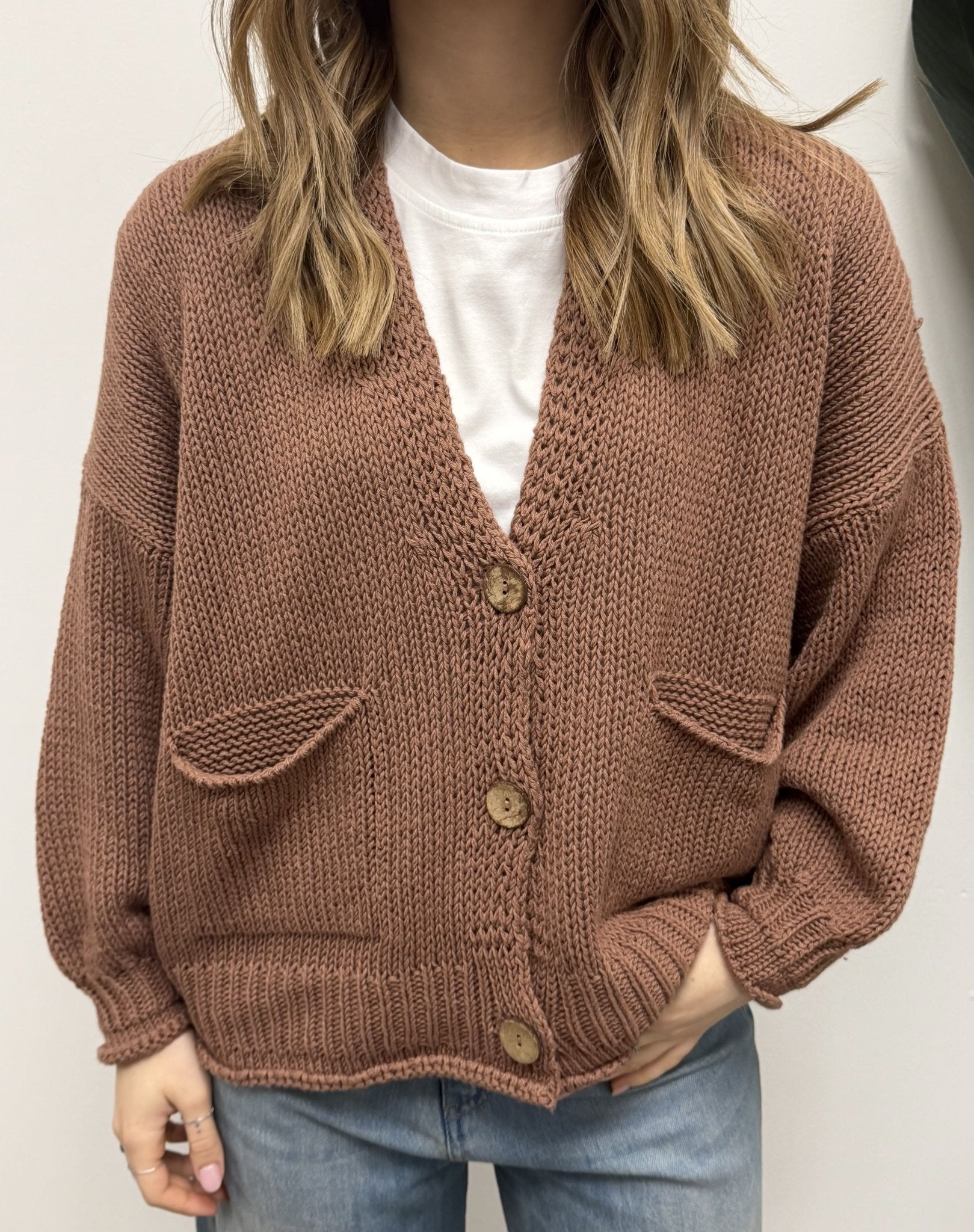 Cardigan bottoni e tasche HaveOne - GiuGiò | Shop online