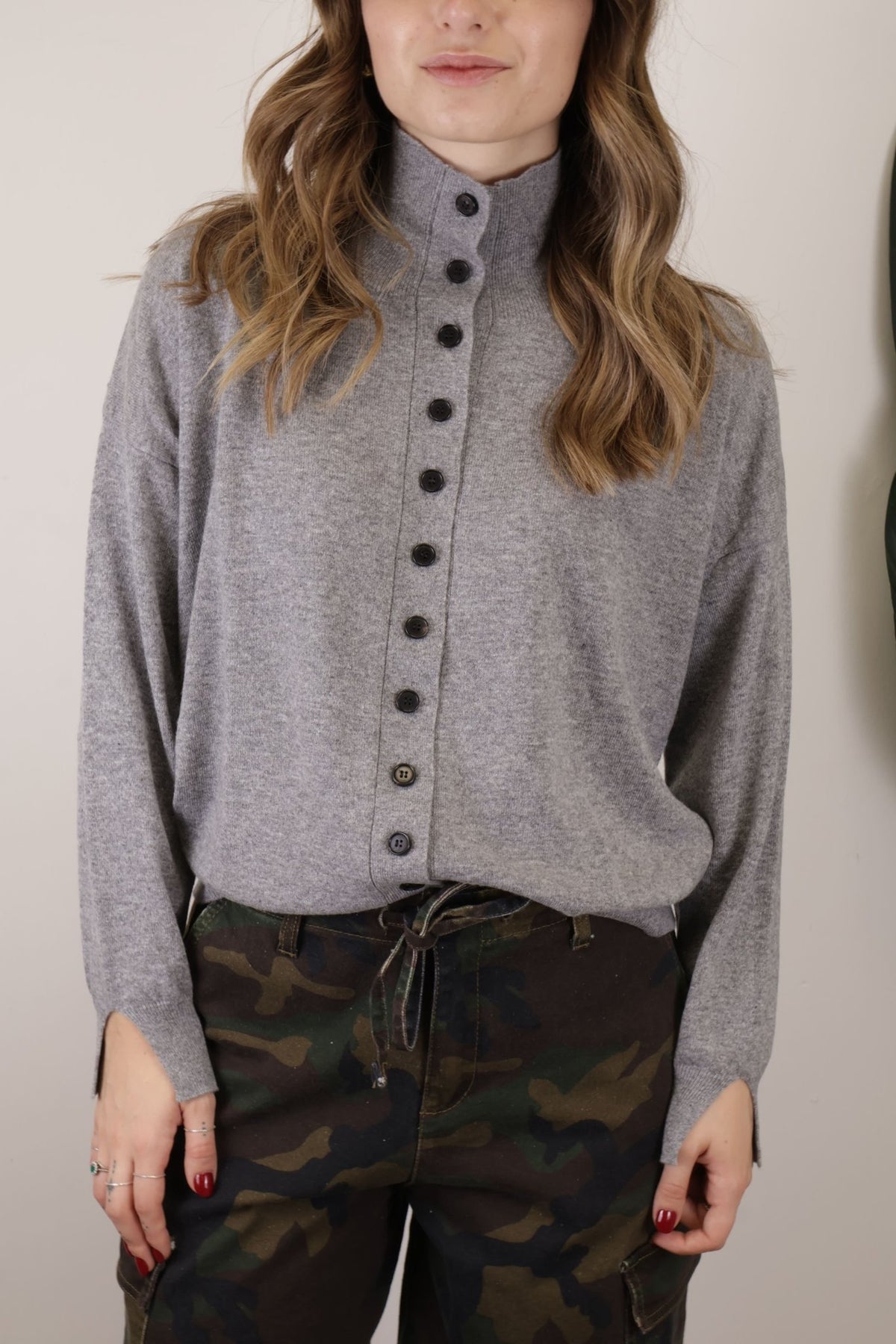 Cardigan collo cratere con bottoni Vicolo - GiuGiò | Shop online