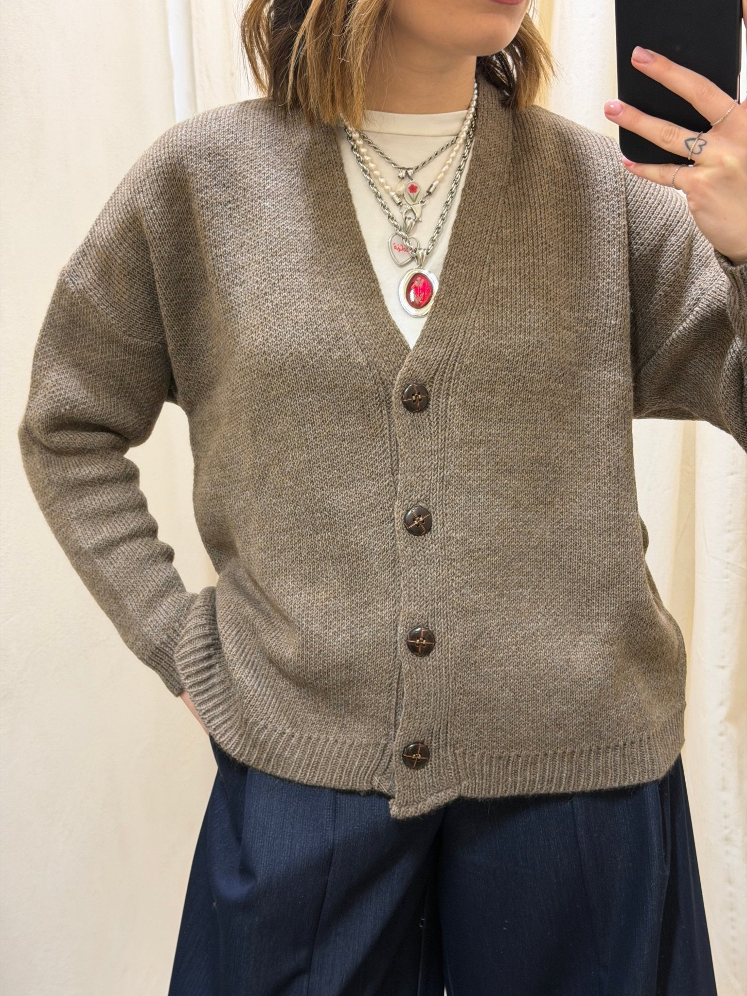 Cardigan con bottoni scollo V MyD - GiuGiò | Shop online