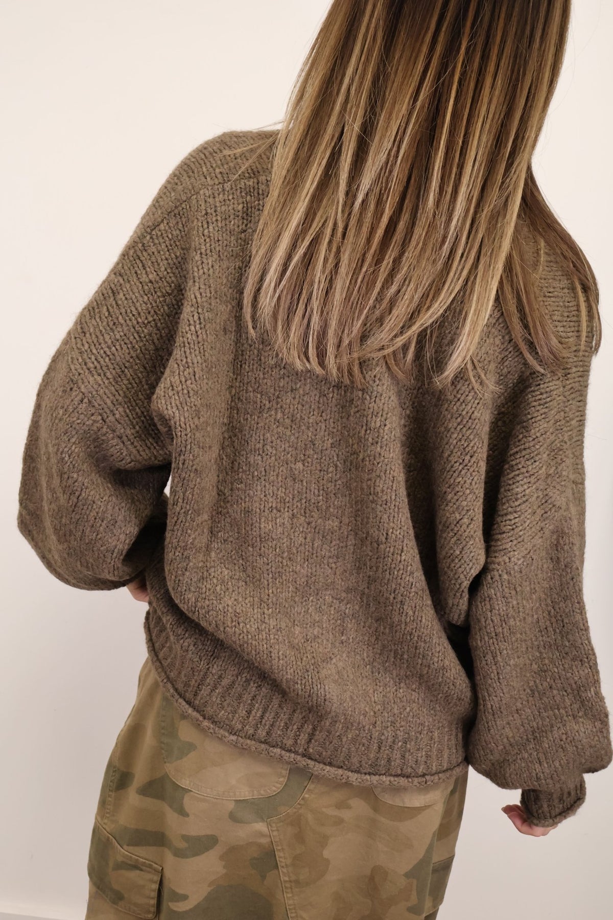 Cardigan con tasche fango HaveOne - GiuGiò | Shop online