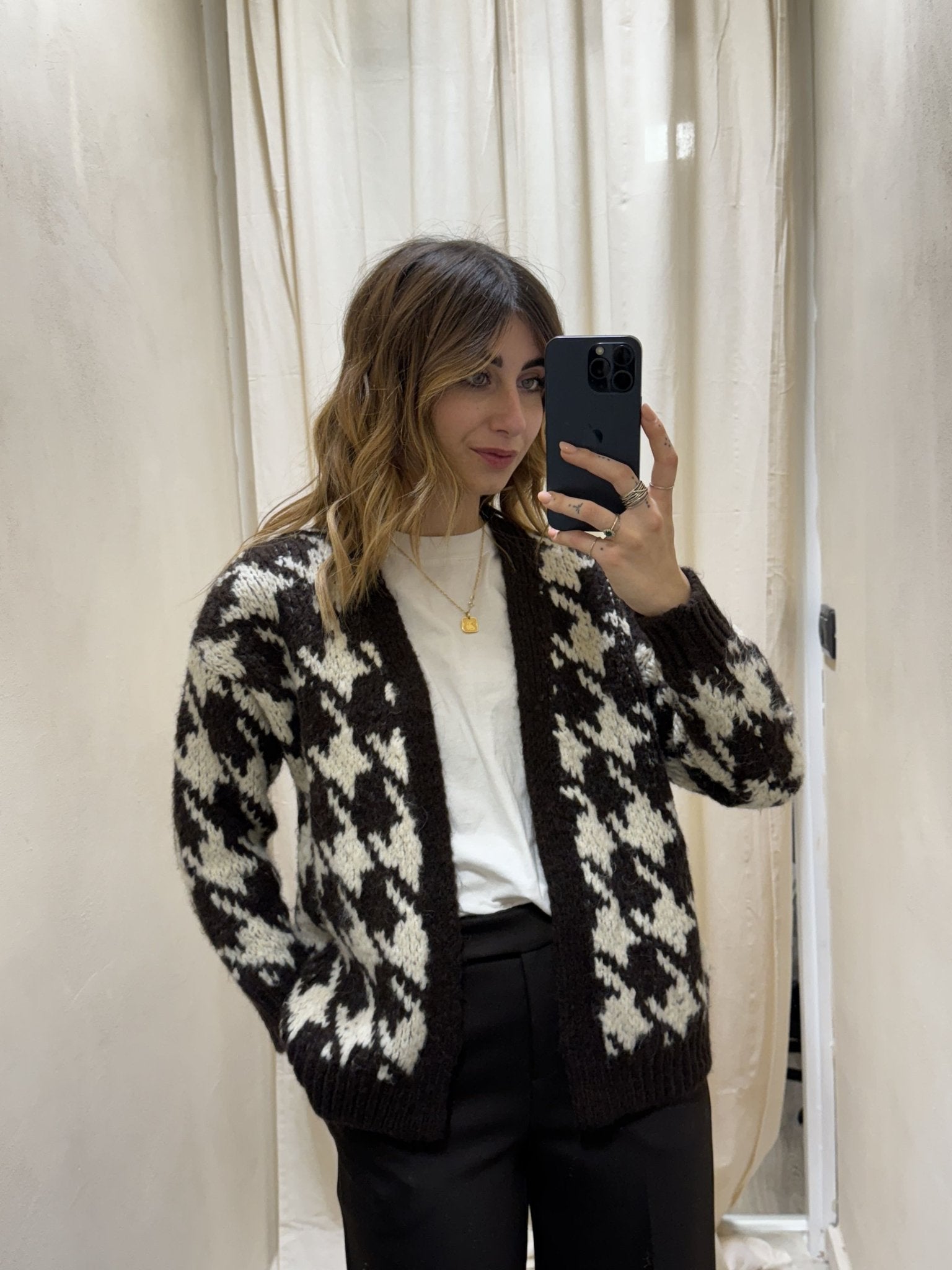 Cardigan corto maxi tweed HaveOne - GiuGiò | Shop online