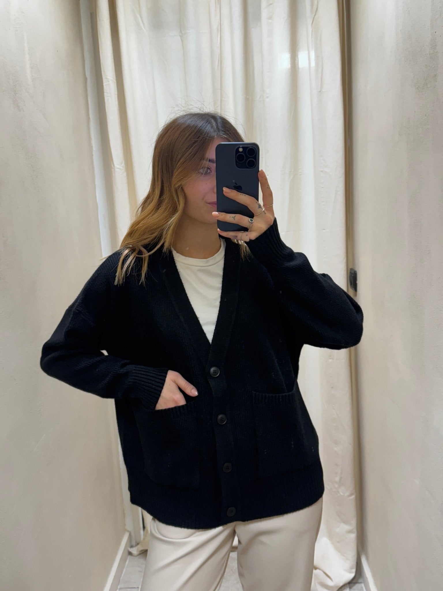 Cardigan costa con bottoni Susy Mix - GiuGiò | Shop online