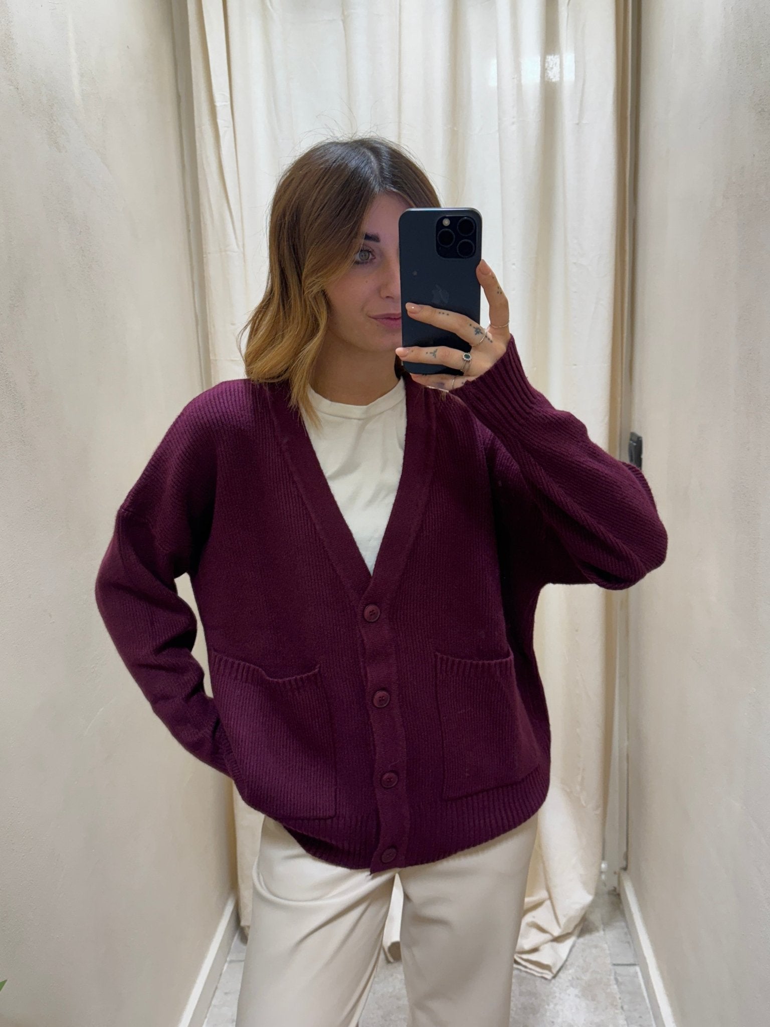 Cardigan costa con bottoni Susy Mix - GiuGiò | Shop online