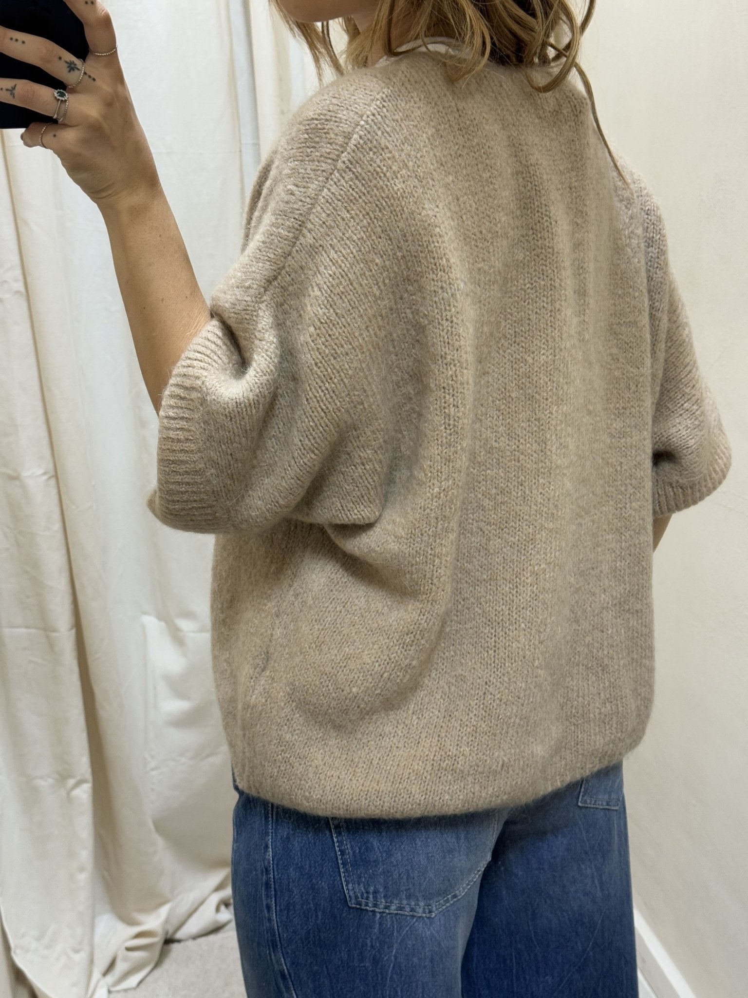Cardigan manica 3/4 con patch Susy Mix - GiuGiò | Shop online