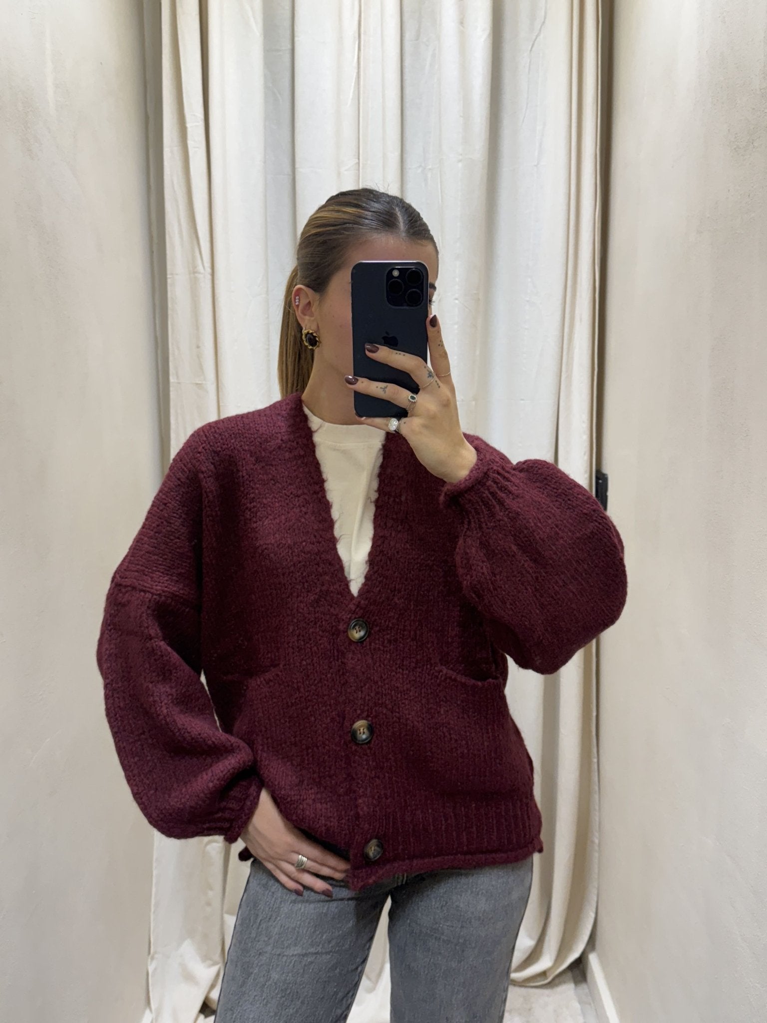 Cardigan oversize 3 bottoni HaveOne - GiuGiò | Shop online