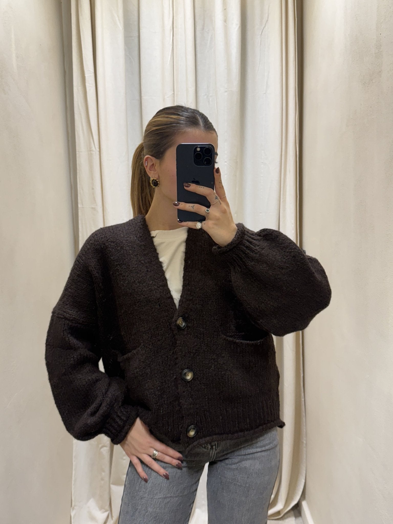 Cardigan oversize 3 bottoni HaveOne - GiuGiò | Shop online