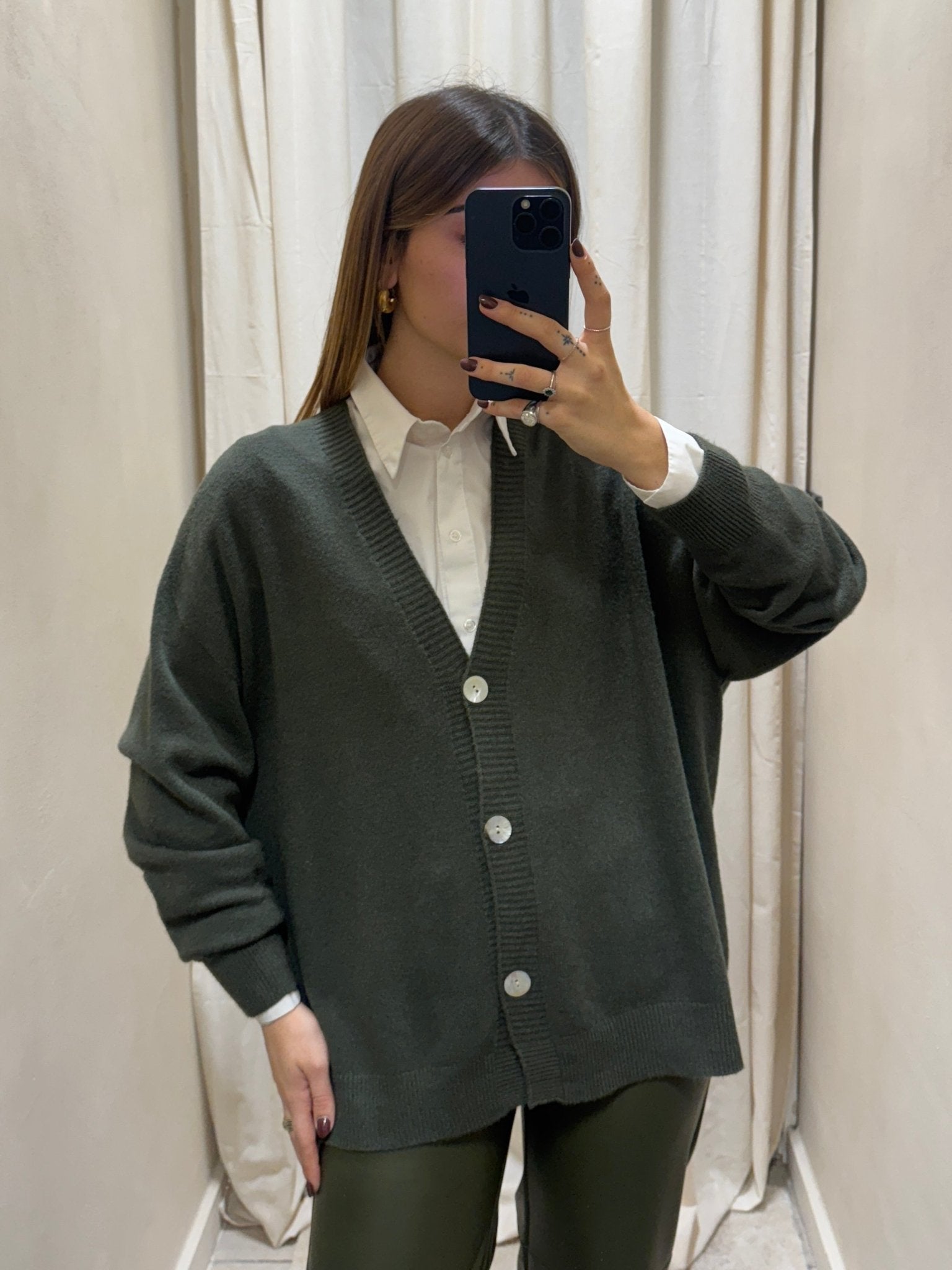 Cardigan oversize scollo V Imperial - GiuGiò | Shop online