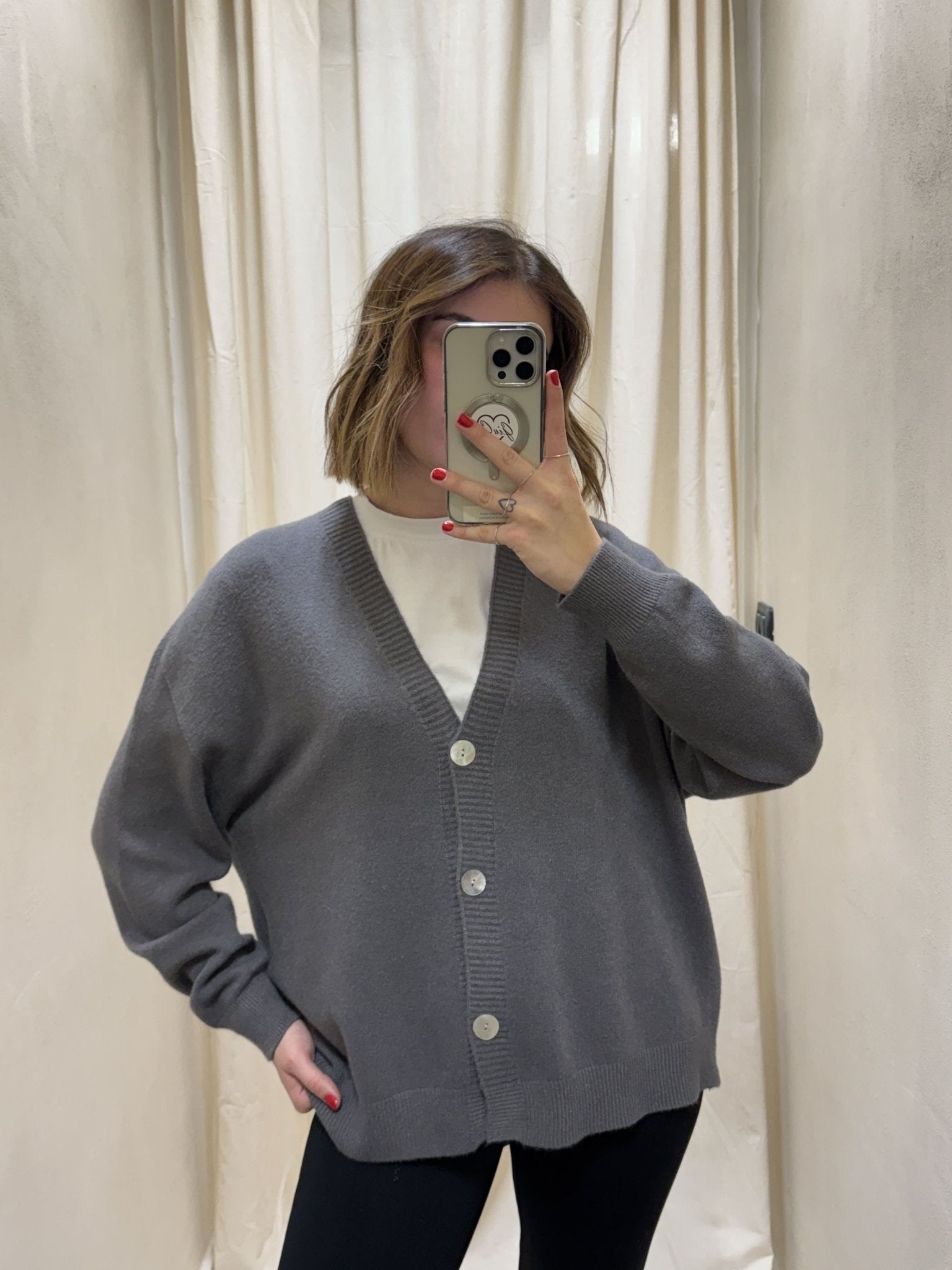 Cardigan oversize scollo V Imperial - GiuGiò | Shop online