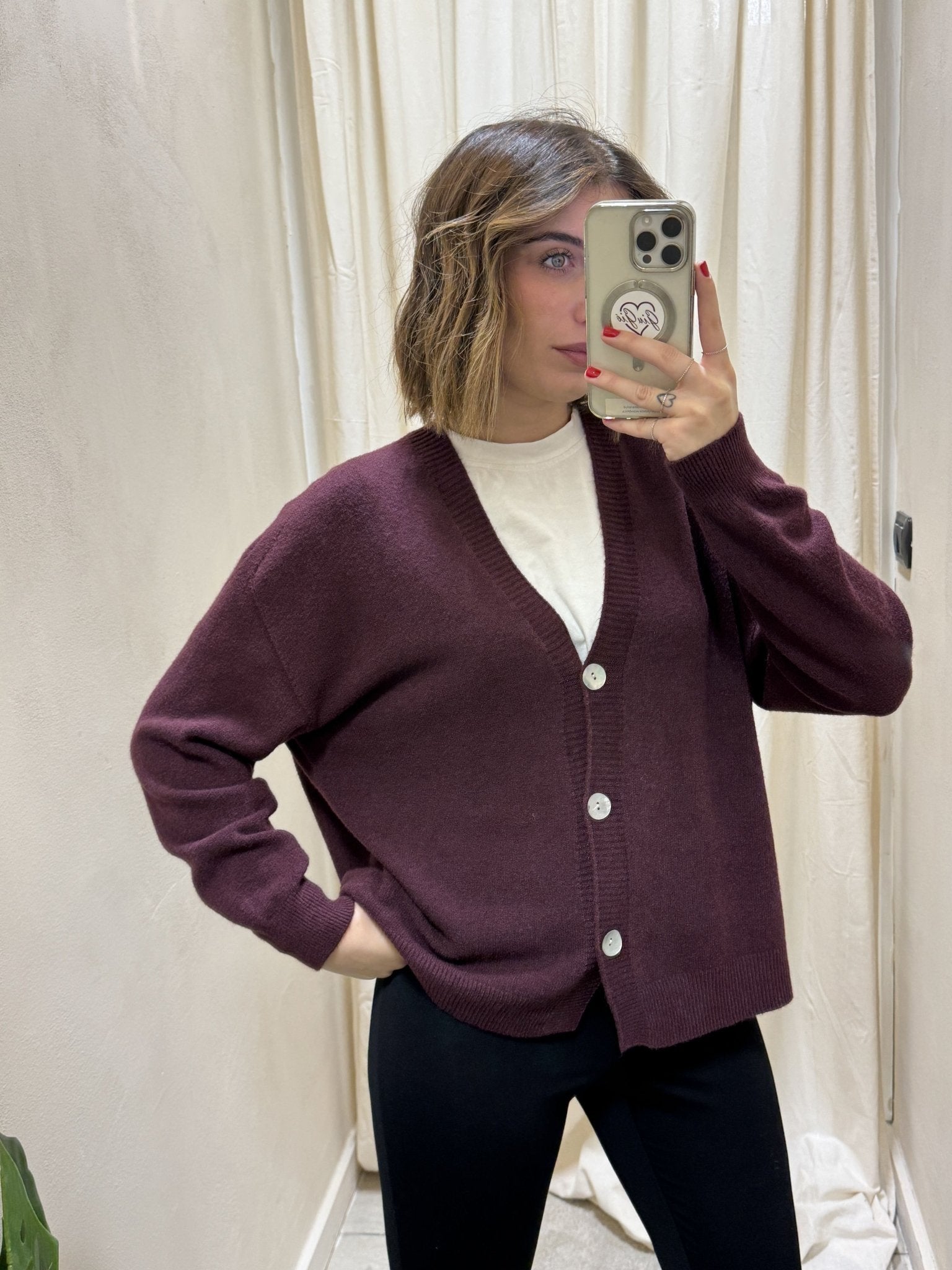 Cardigan oversize scollo V Imperial - GiuGiò | Shop online