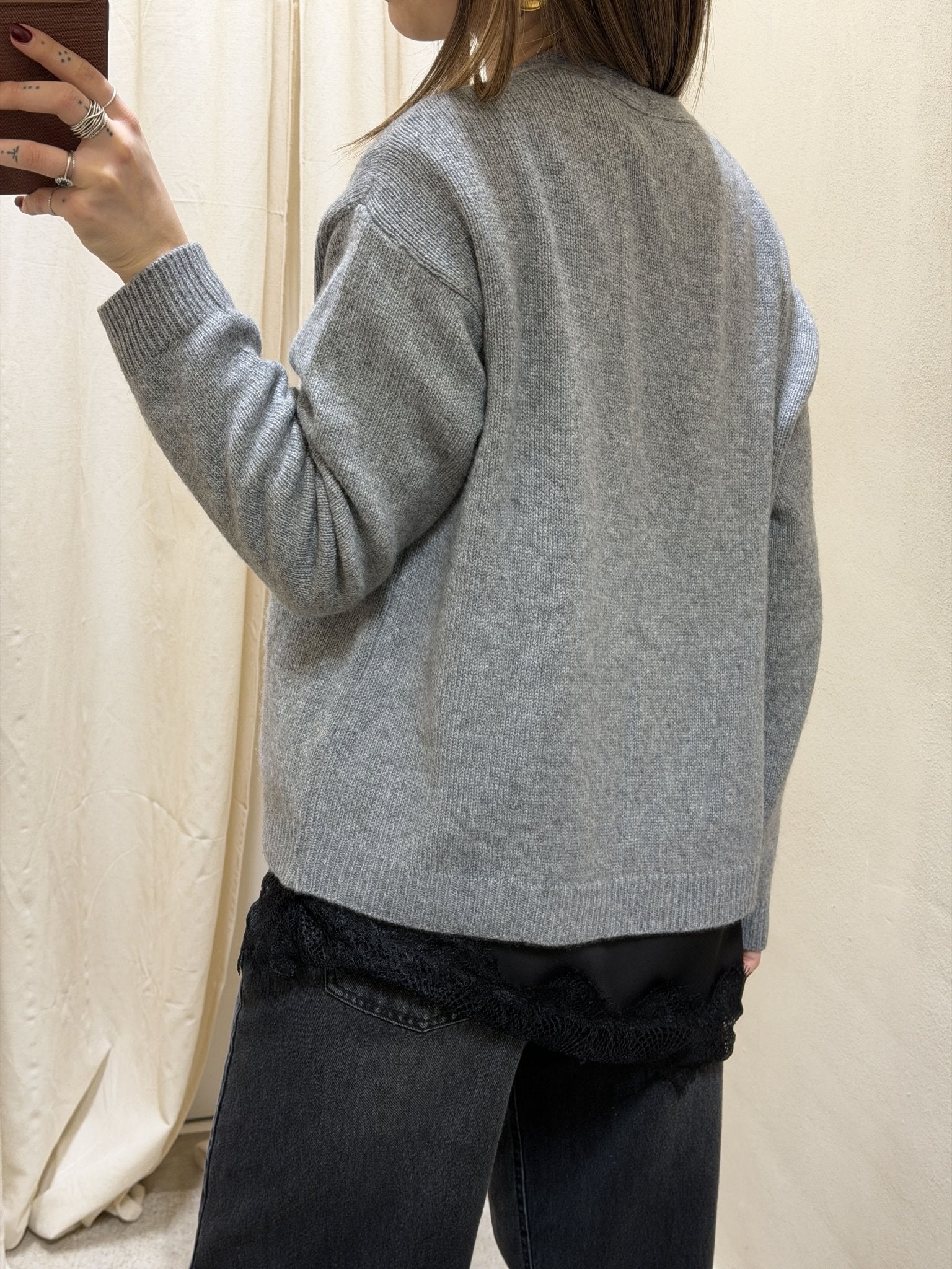 Cardigan tinta unita misto cashmere Tensione In - GiuGiò | Shop online