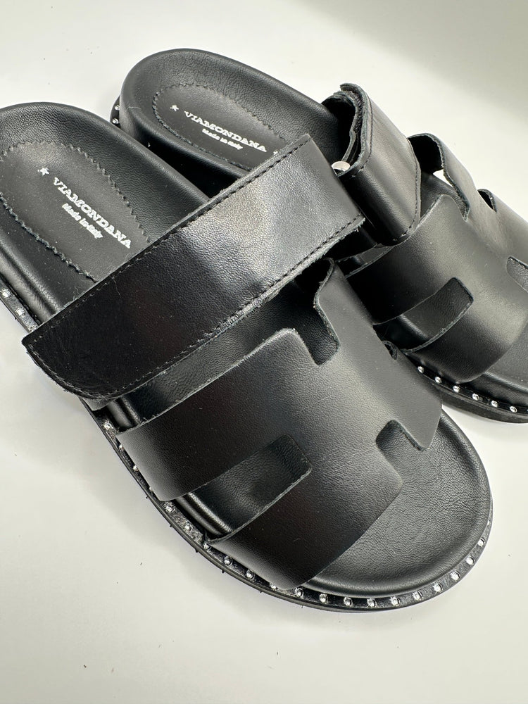 Ciabatta H doppia fascia Via Mondana - GiuGiò | Shop online