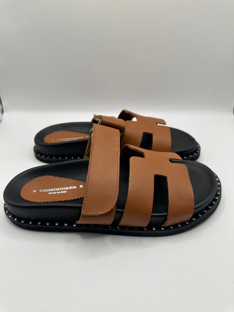 Ciabatta H doppia fascia Via Mondana - GiuGiò | Shop online