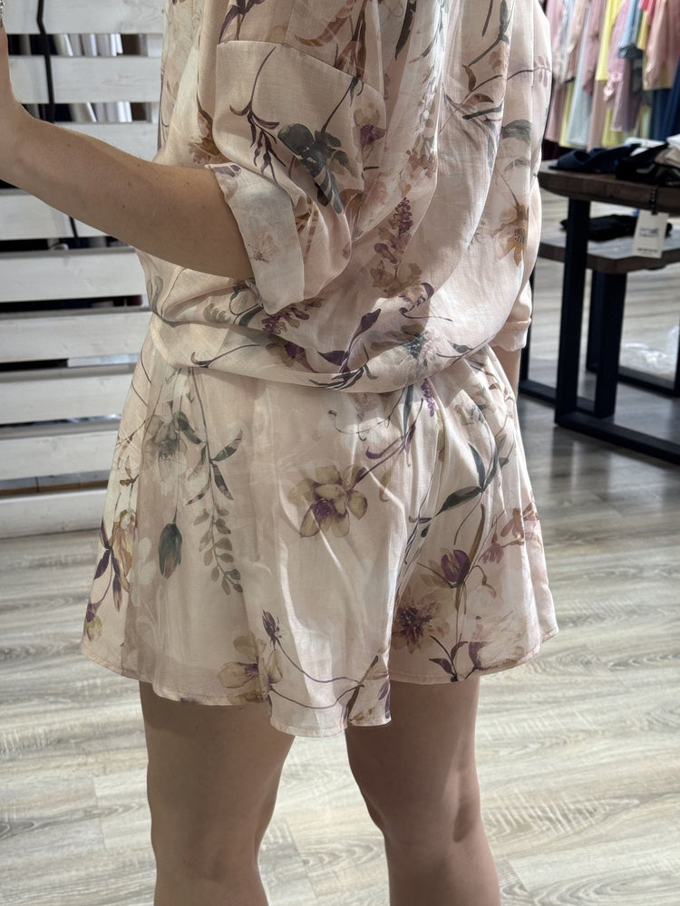 Completo camicia+short stampa floreale in mussola di cotone Susy Mix - GiuGiò | Shop online