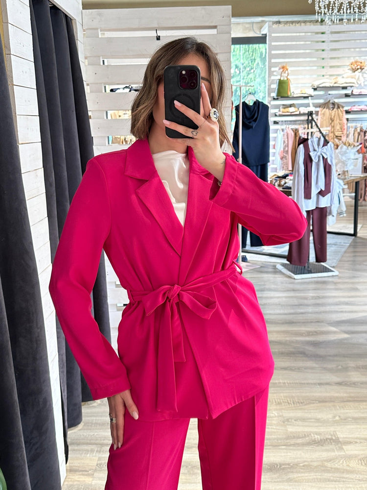 Completo fluido giacca con cintura e pantalone Susy Mix - GiuGiò | Shop online