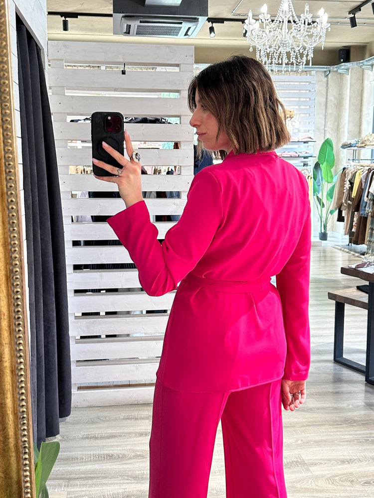 Completo fluido giacca con cintura e pantalone Susy Mix - GiuGiò | Shop online
