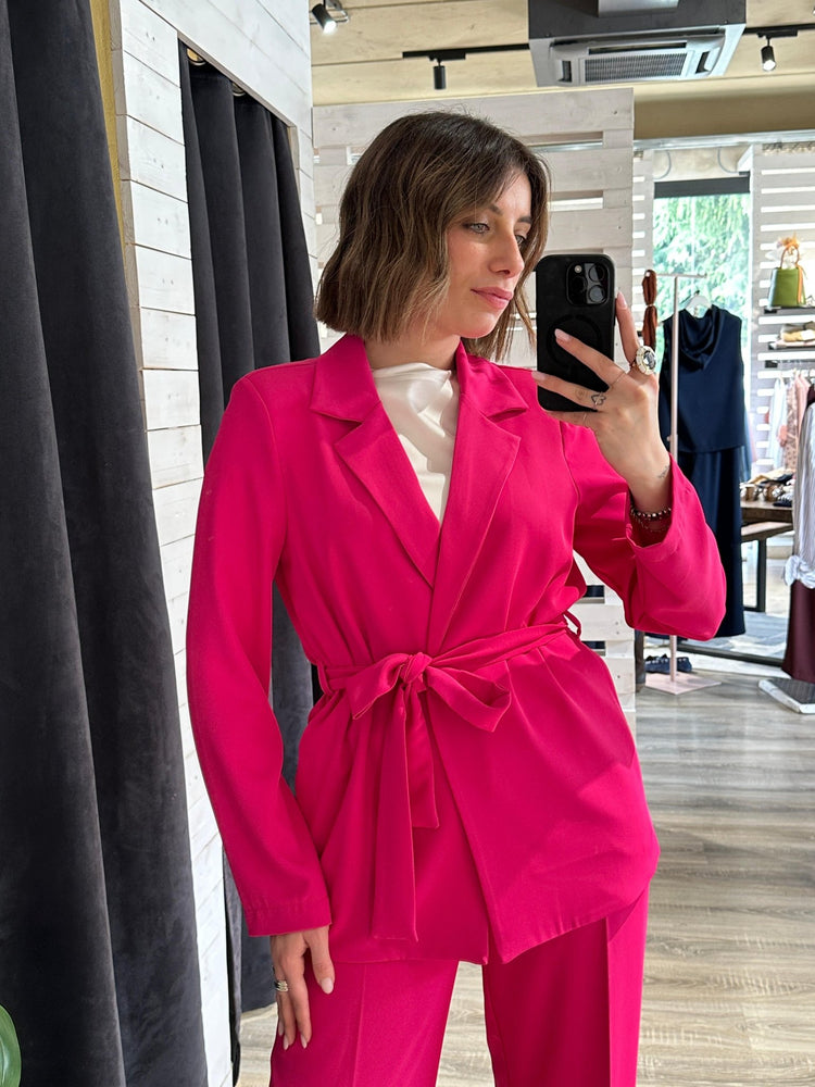 Completo fluido giacca con cintura e pantalone Susy Mix - GiuGiò | Shop online