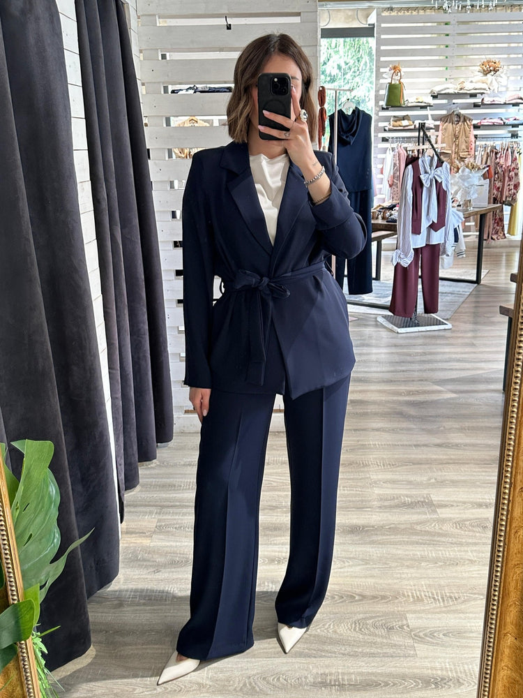 Completo fluido giacca con cintura e pantalone Susy Mix - GiuGiò | Shop online