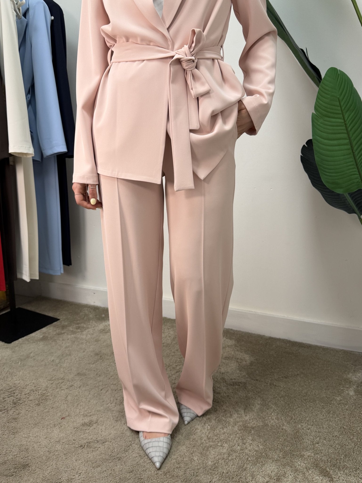 Completo fluido giacca con fusciacca e pantalone Susy Mix - GiuGiò | Shop online