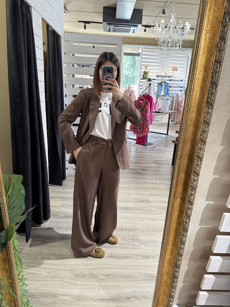 Completo giacca monopetto+pantalone gamba dritta Tensione In - GiuGiò | Shop online