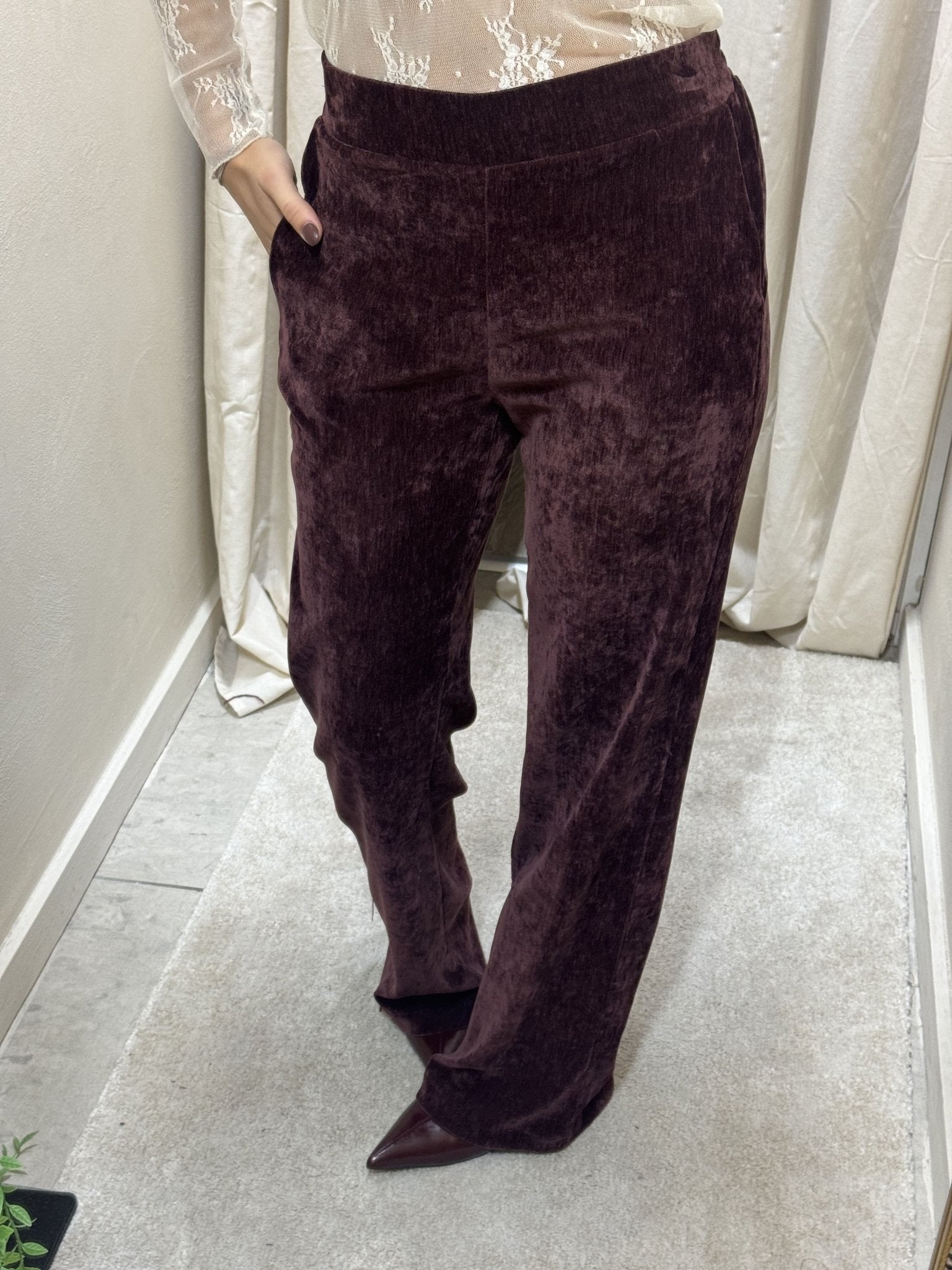 Completo in ciniglia di velluto giacca con fusciacca+pantalone gamba dritta Susy Mix - GiuGiò | Shop online