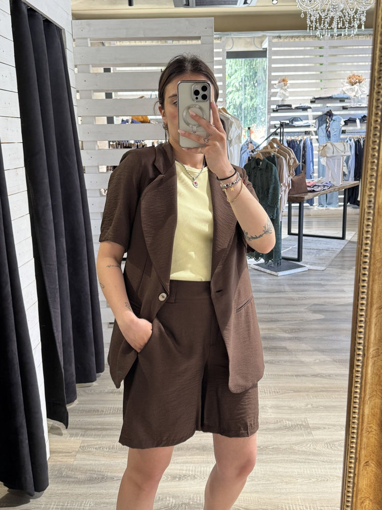 Completo in viscosa giacca manica corta + bermuda Susy Mix - GiuGiò | Shop online