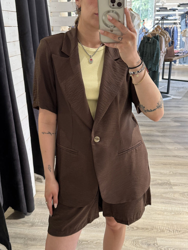 Completo in viscosa giacca manica corta + bermuda Susy Mix - GiuGiò | Shop online