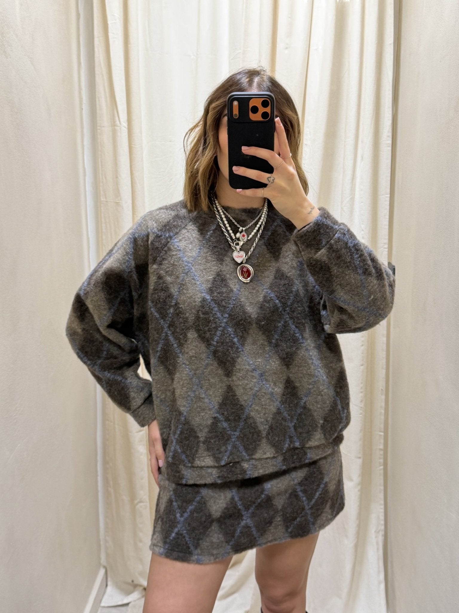 Coord - set maxi rombi lana cotta MyD - GiuGiò | Shop online