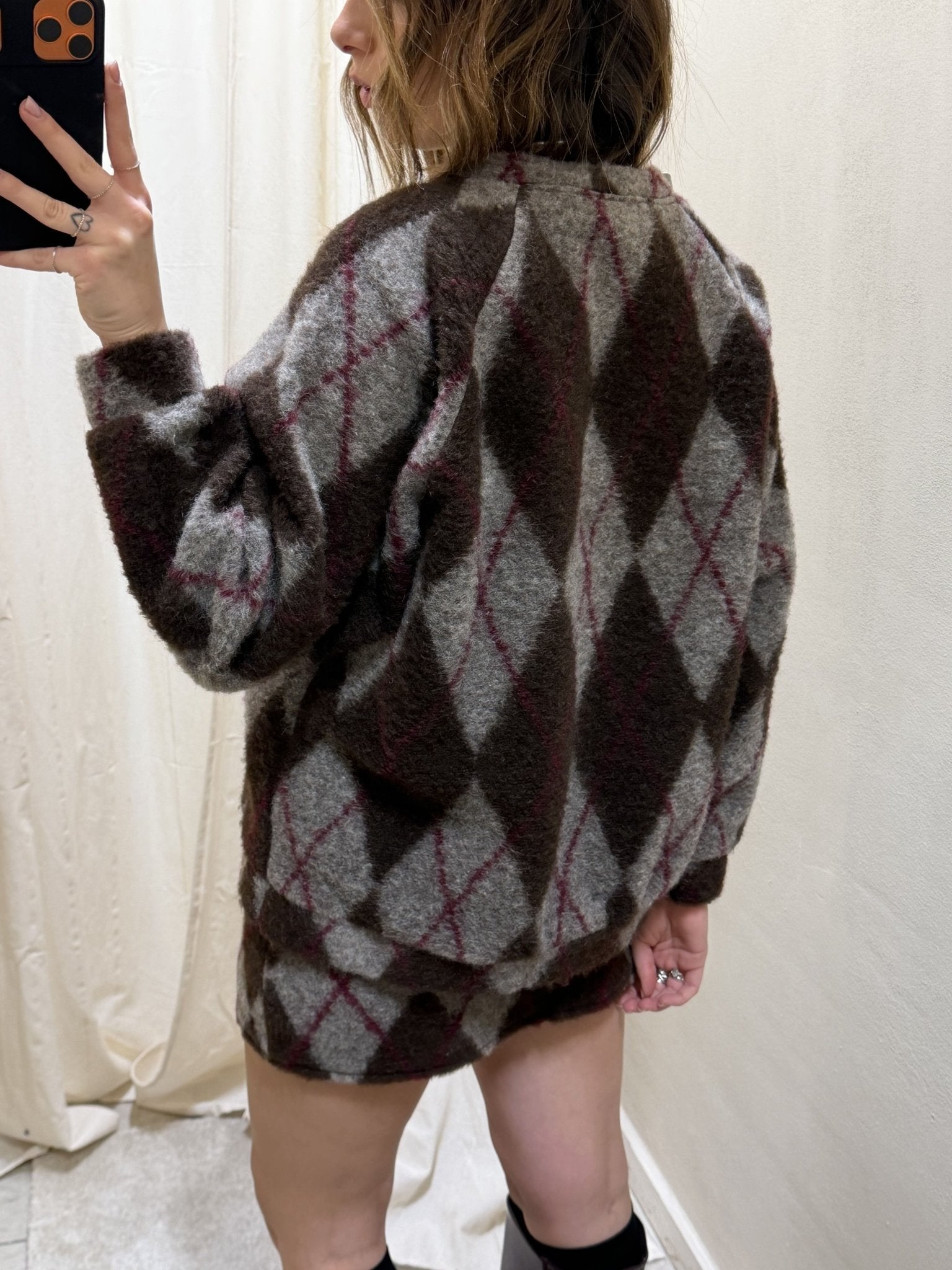 Coord - set maxi rombi lana cotta MyD - GiuGiò | Shop online