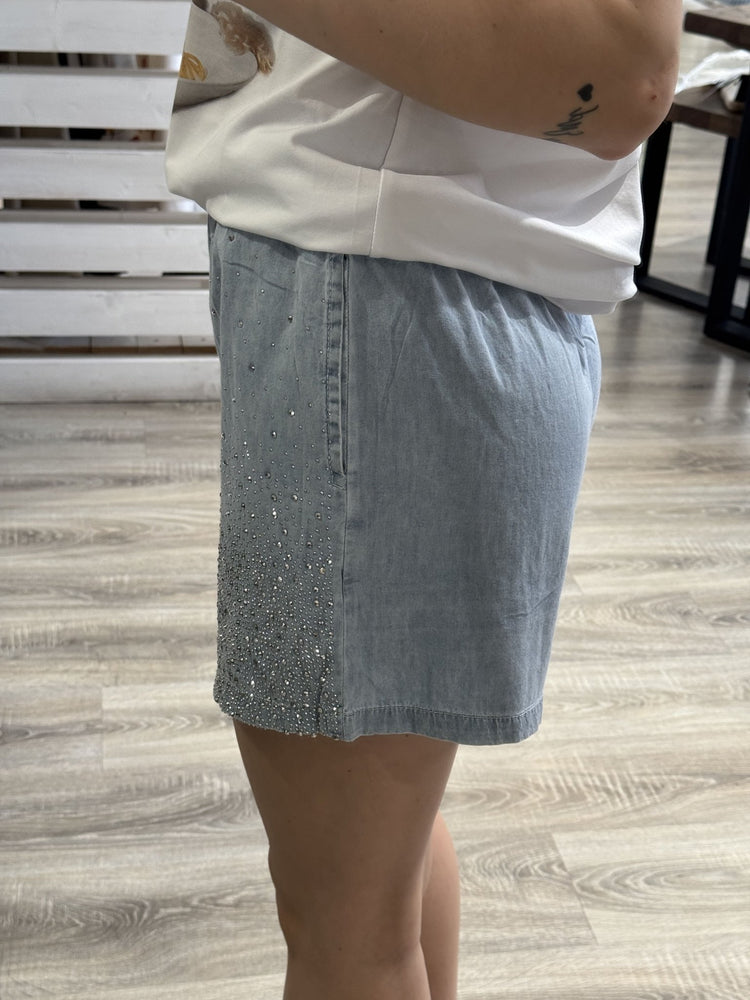 Coordinato camicia over e pantaloncino strass Susy Mix - GiuGiò | Shop online