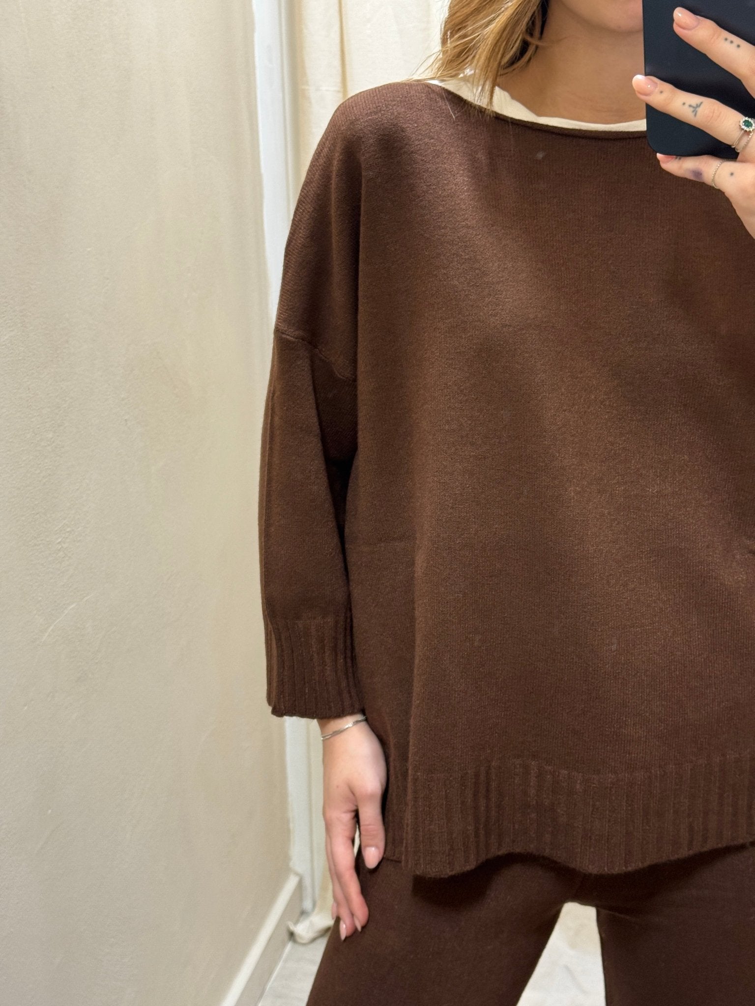 Coordinato maglia e pantalone in viscosa Susy Mix - GiuGiò | Shop online