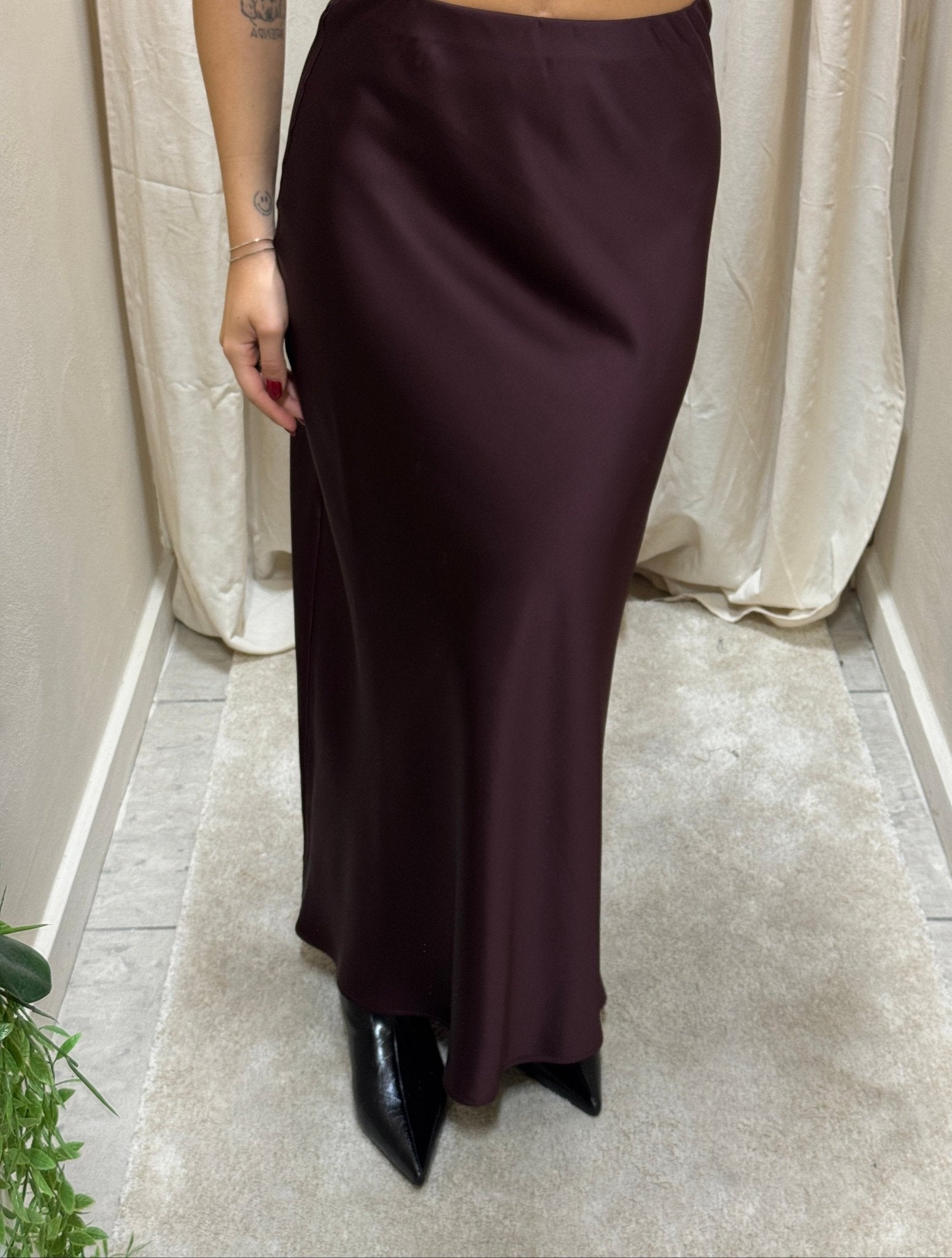 Coordinato top a fascia e gonna satin Imperial - GiuGiò | Shop online