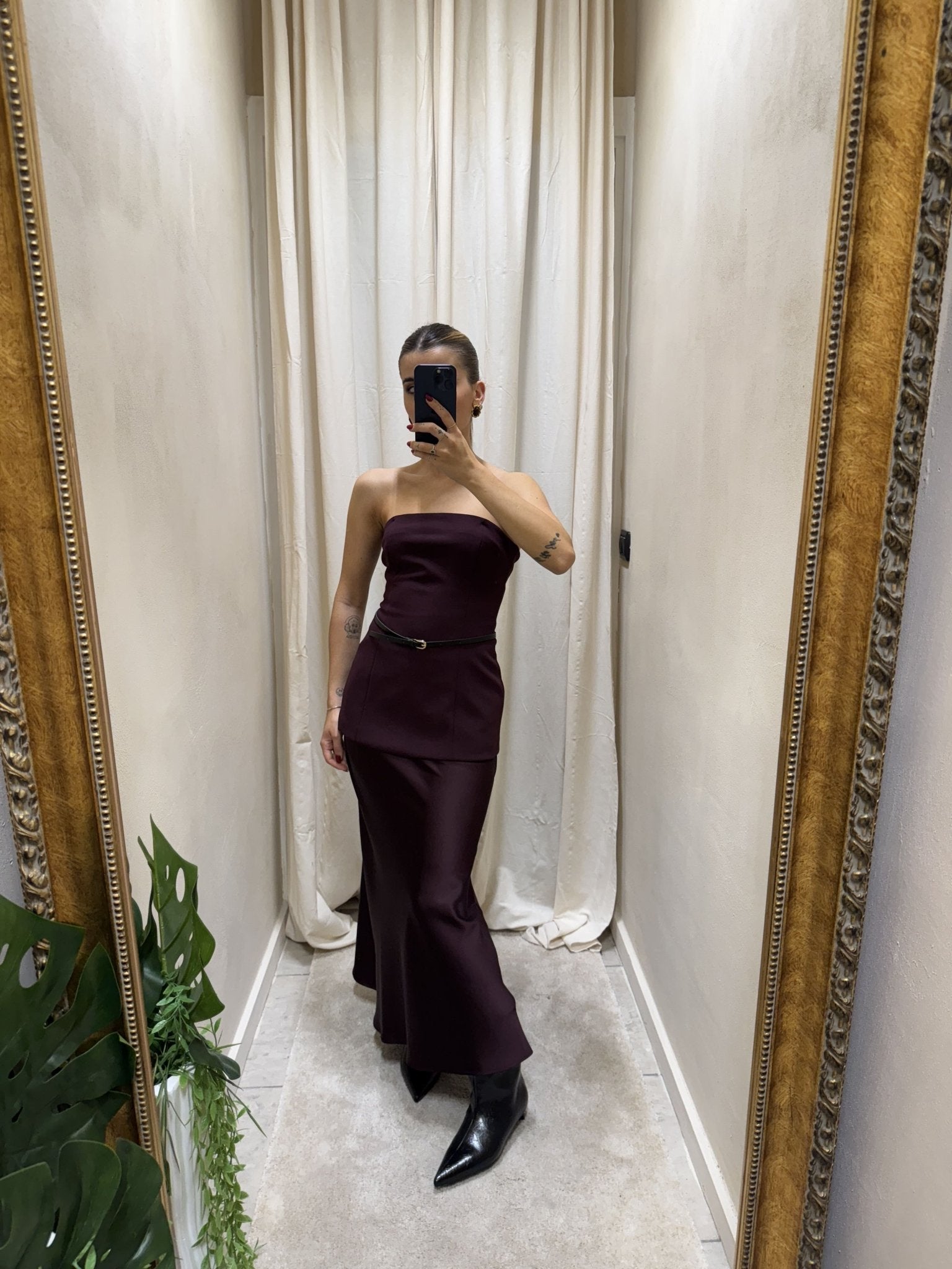 Coordinato top a fascia e gonna satin Imperial - GiuGiò | Shop online