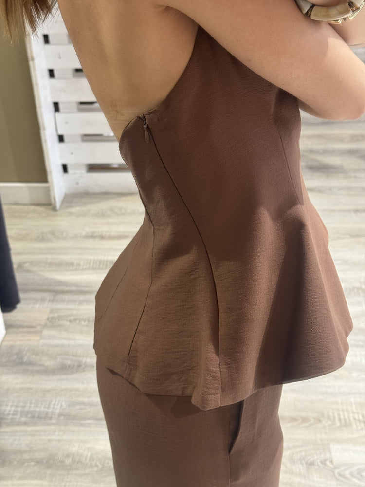Coordinato top halter + pantalone gamba dritta Susy Mix - GiuGiò | Shop online
