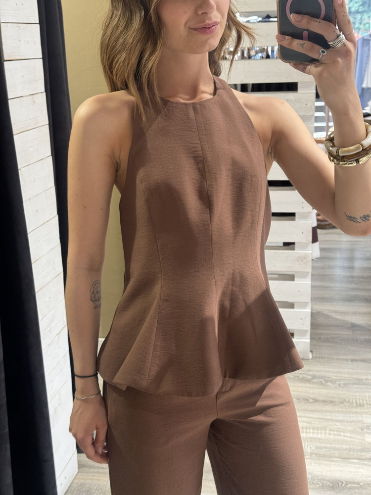 Coordinato top halter + pantalone gamba dritta Susy Mix - GiuGiò | Shop online