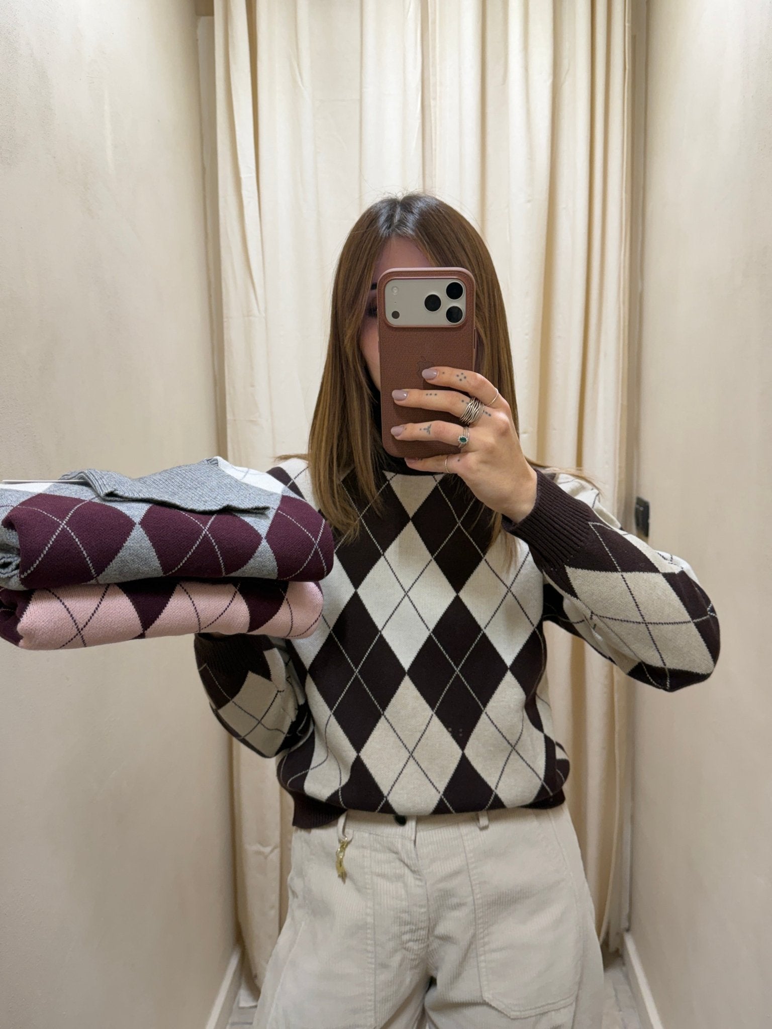 Dolcevita morbido a rombi Susy Mix - GiuGiò | Shop online