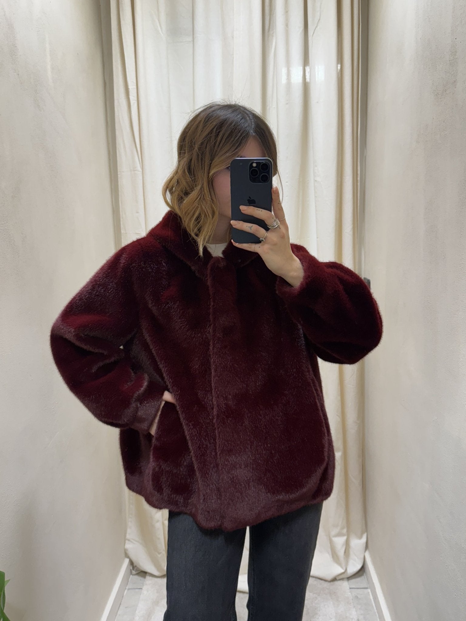 Eco - pelliccia bomber con cappuccio HaveOne - GiuGiò | Shop online