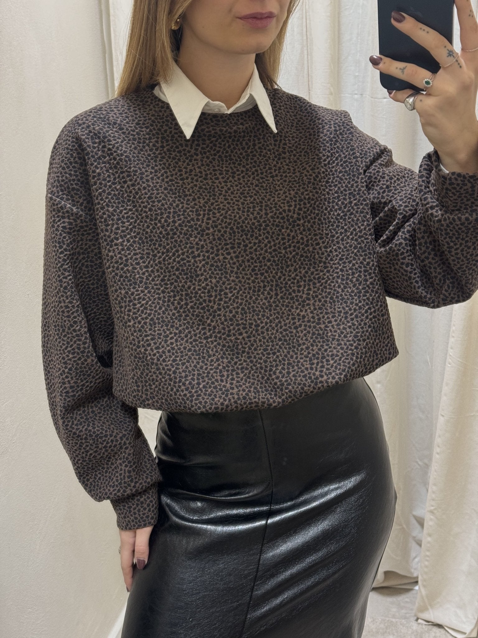 Felpa crop maculata MyD - GiuGiò | Shop online