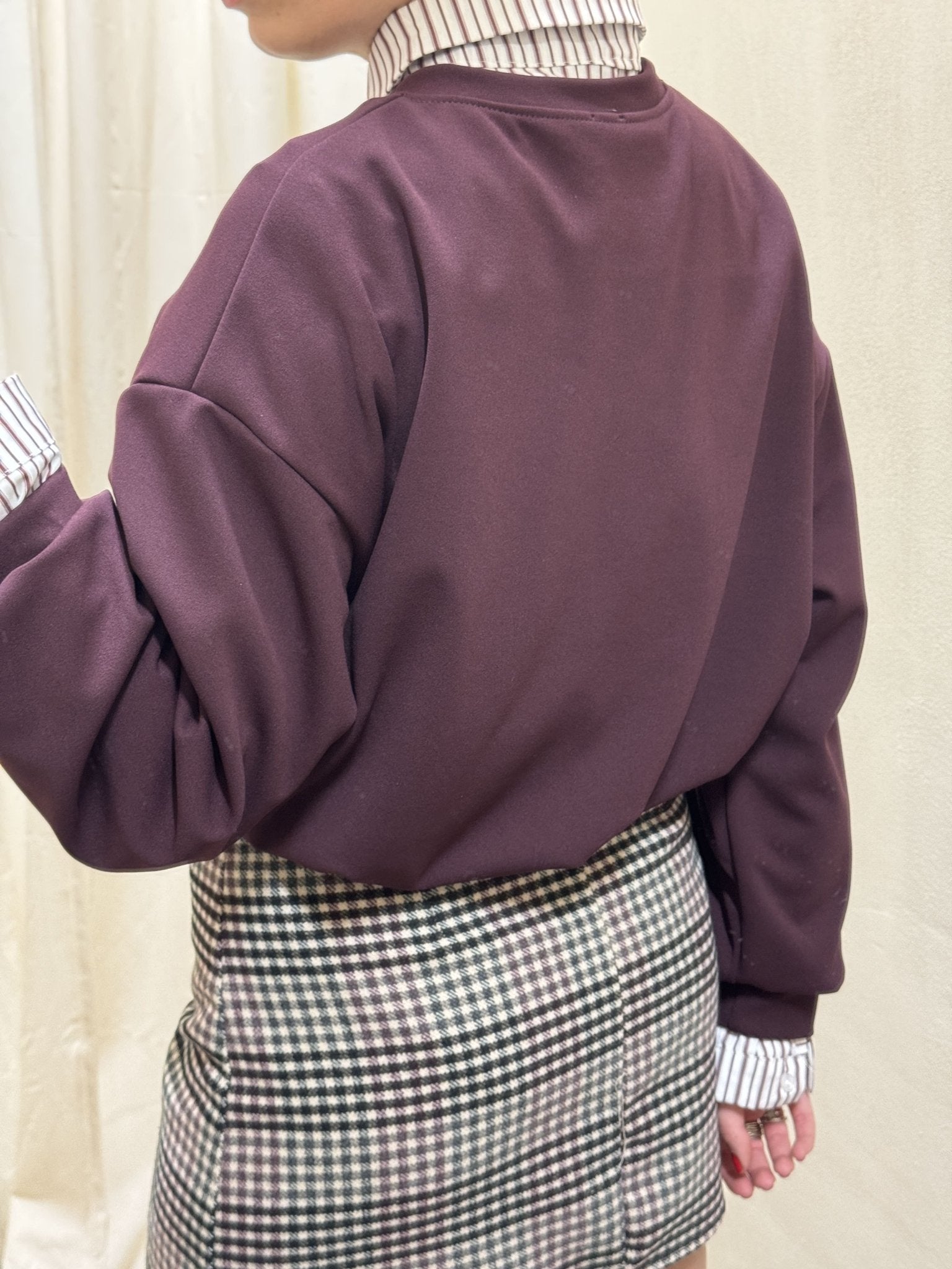 Felpa cropped in crêpe MyD - GiuGiò | Shop online