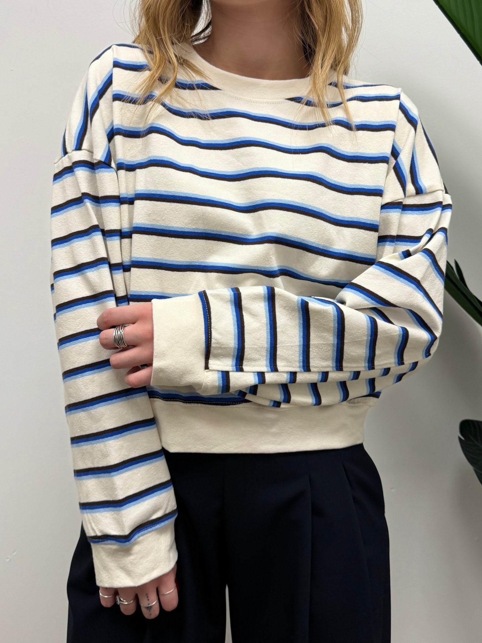 Felpa girocollo a righe MyD - GiuGiò | Shop online