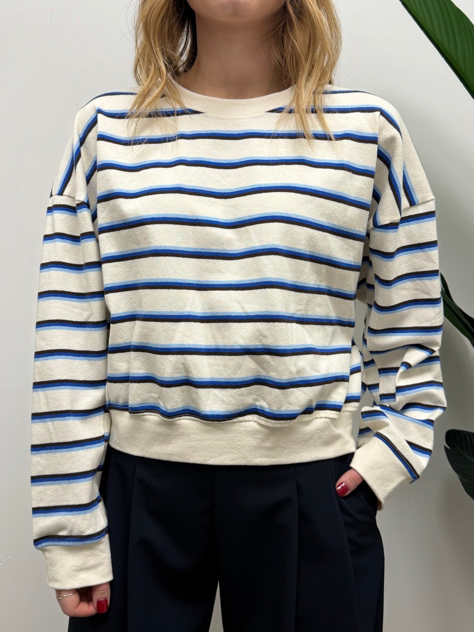 Felpa girocollo a righe MyD - GiuGiò | Shop online