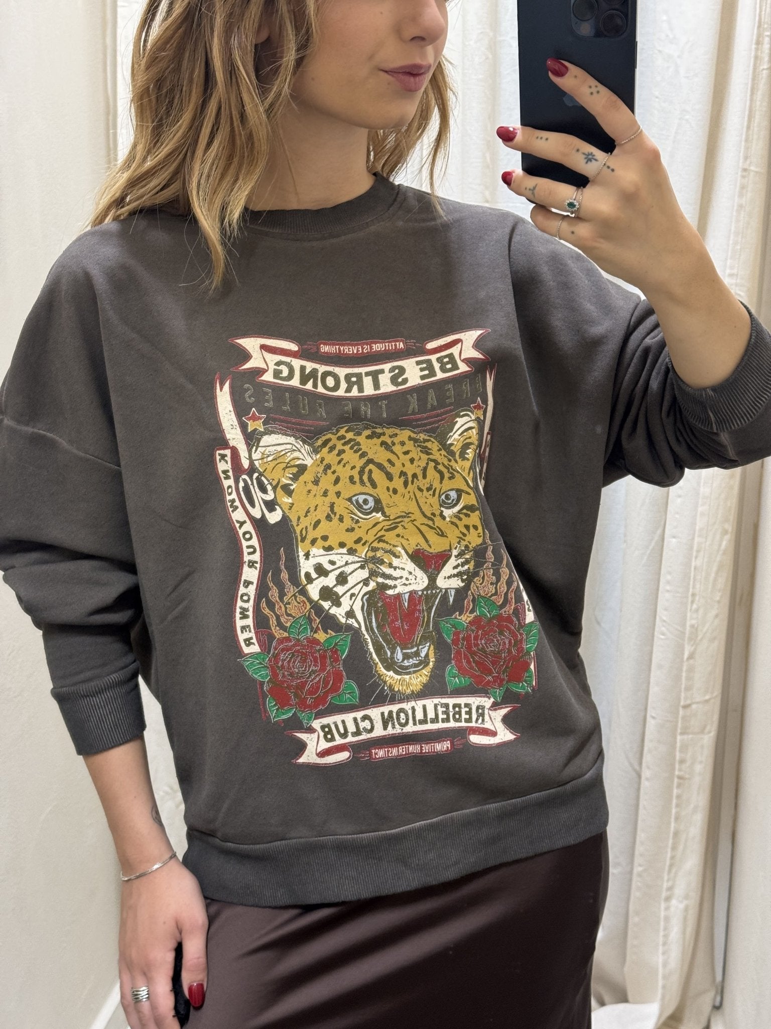 Felpa girocollo stampa tigre HaveOne - GiuGiò | Shop online