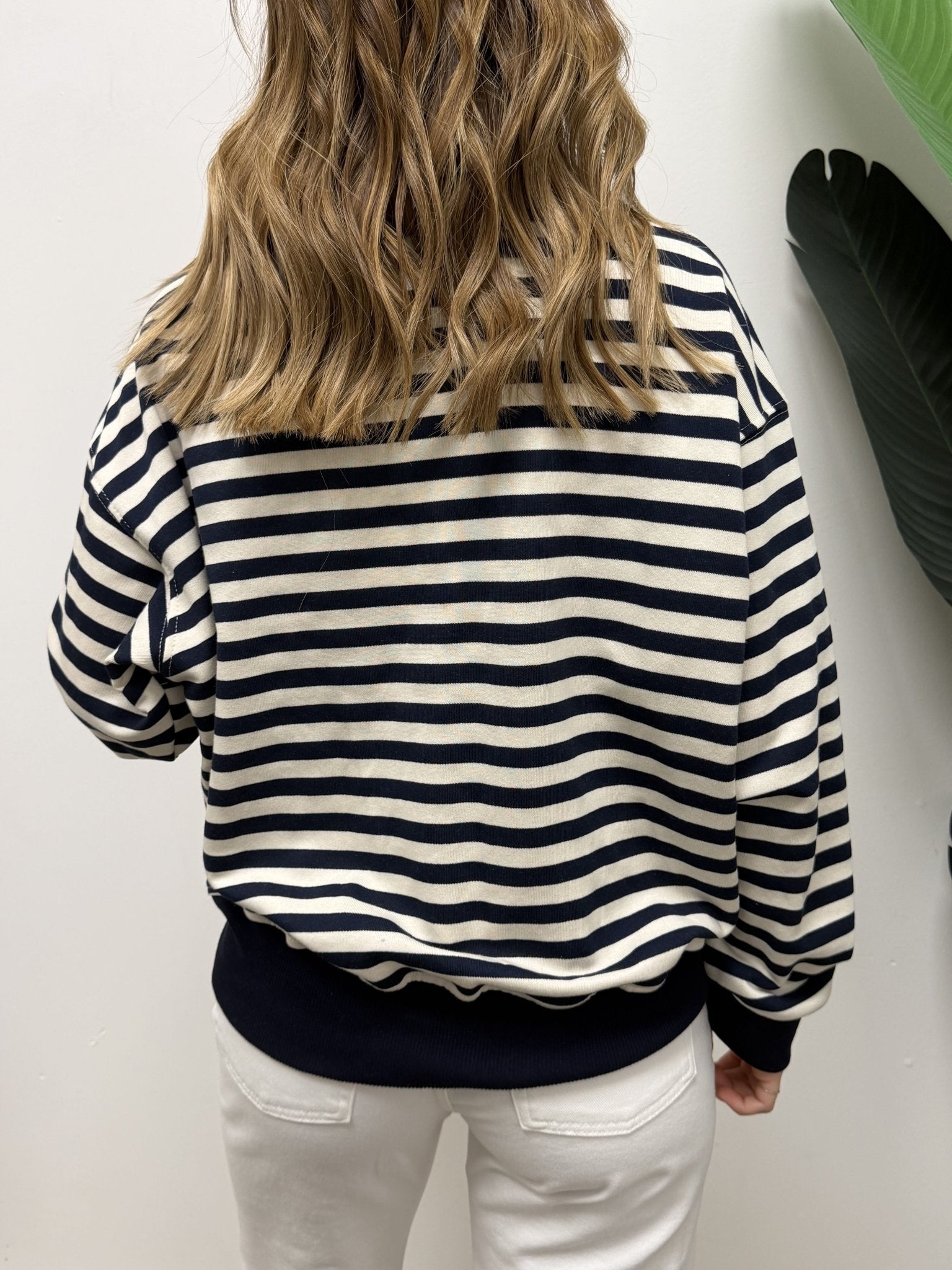 Felpa mezza zip rigata Tensione In - GiuGiò | Shop online