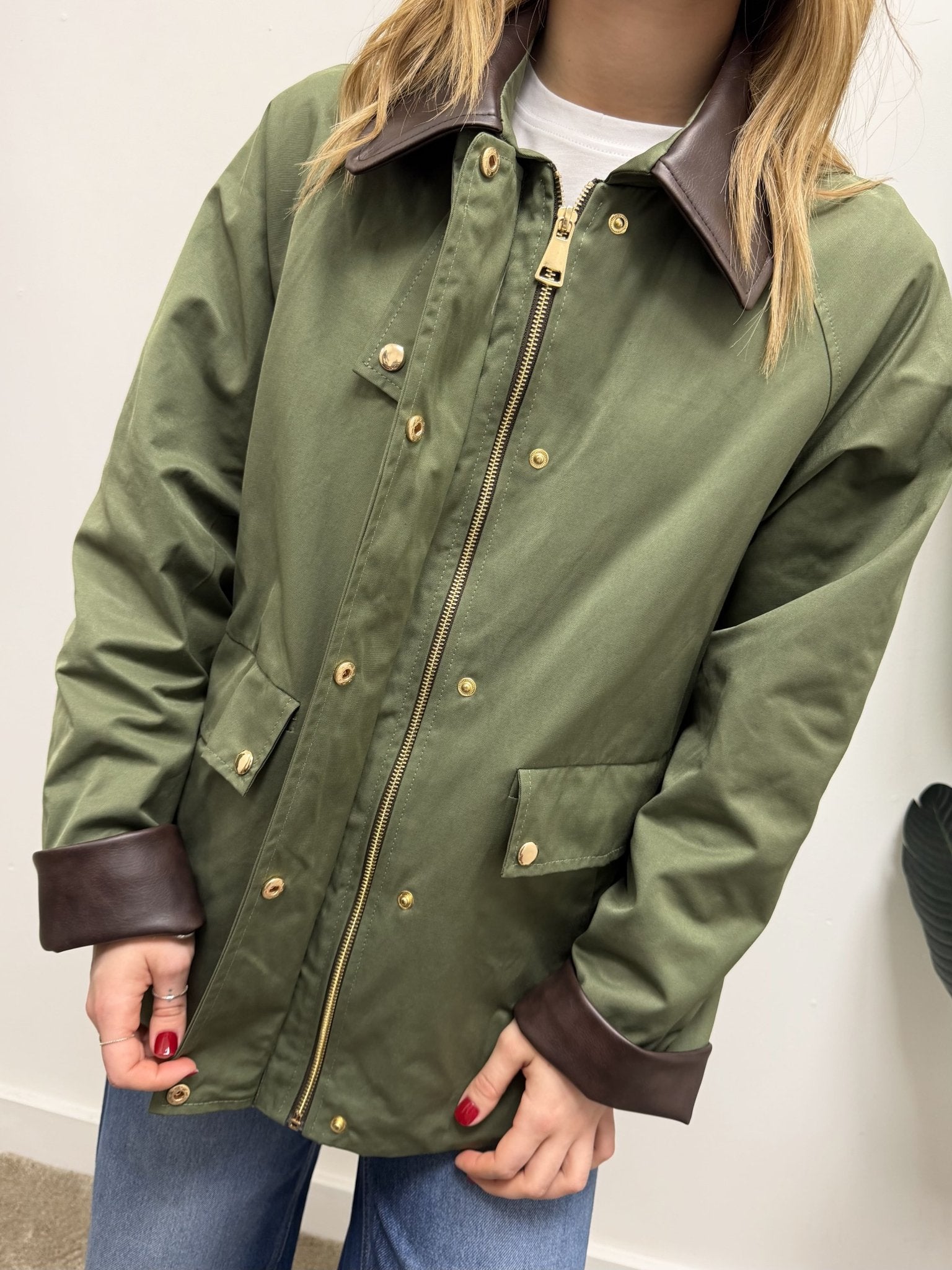 Field jacket colletto ecopelle VICOLO - GiuGiò | Shop online