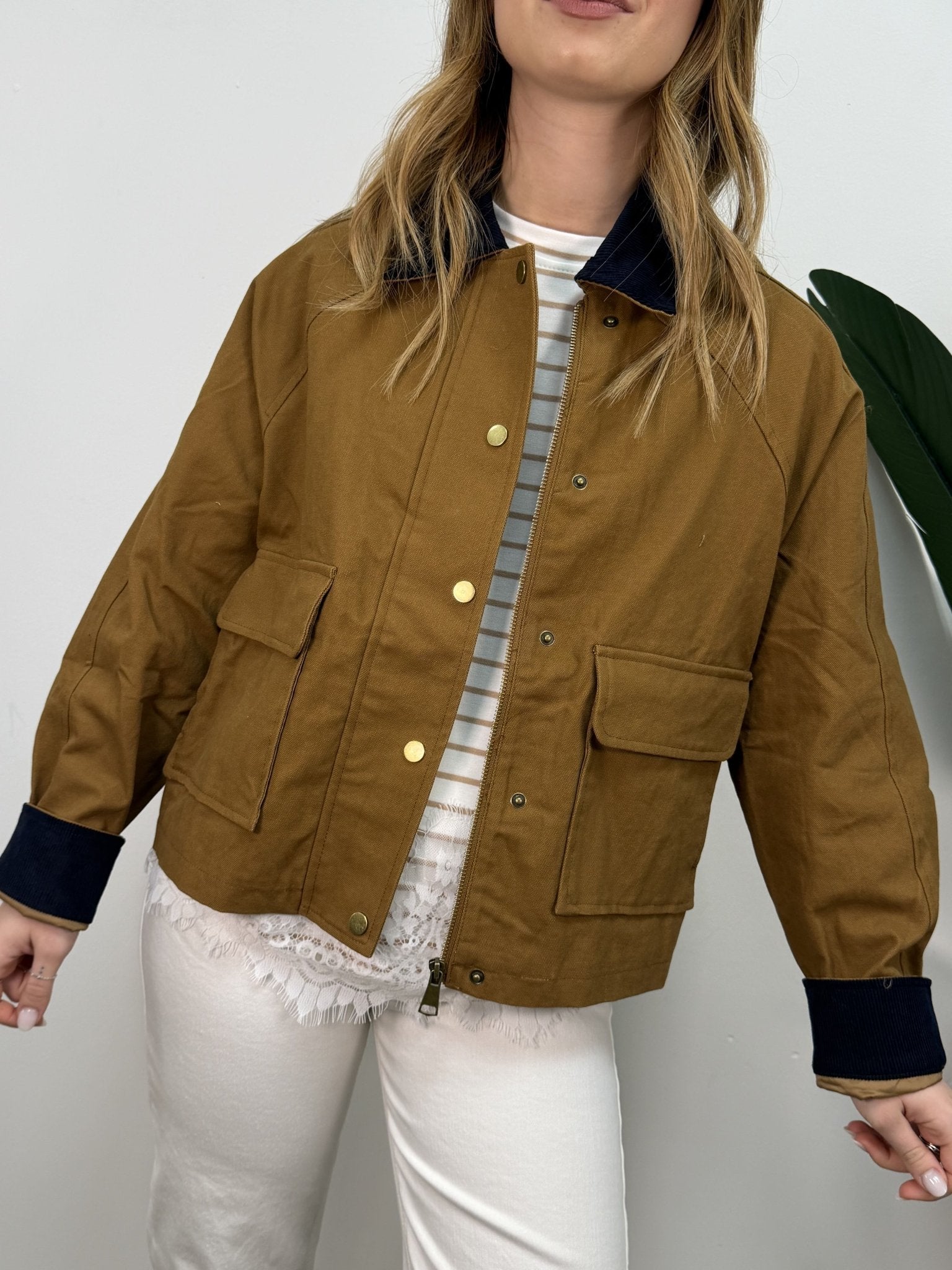 Field jacket in cotone nocciola MyD - GiuGiò | Shop online
