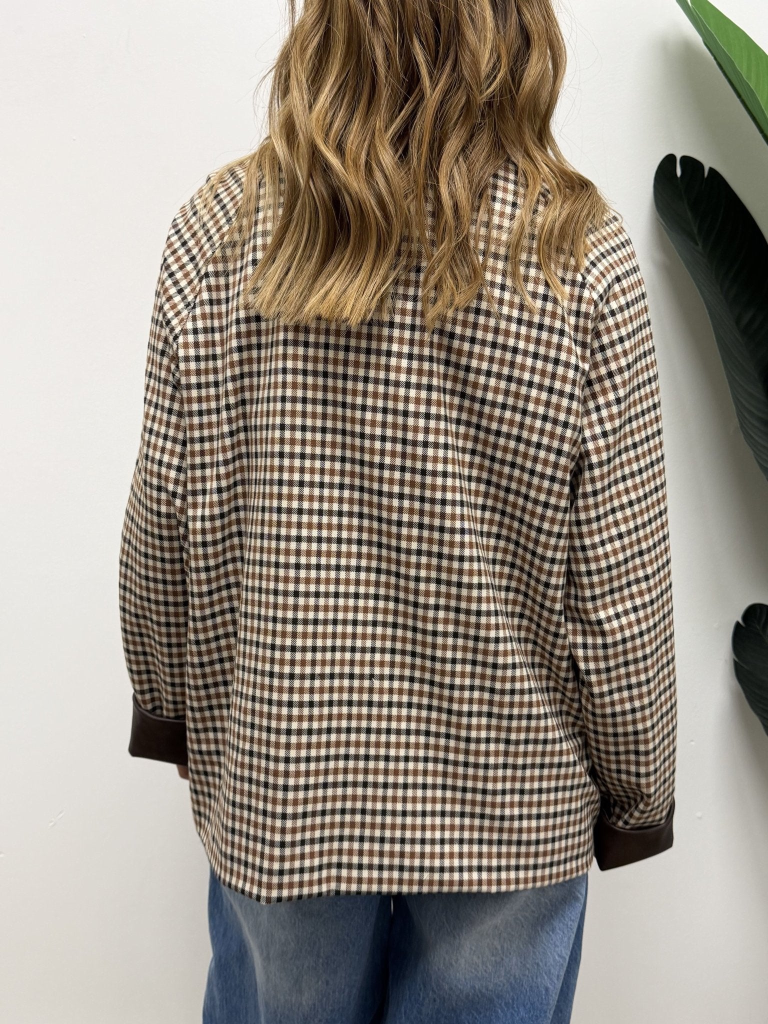 Field jacket pied de poule colletto ecopelle VICOLO - GiuGiò | Shop online