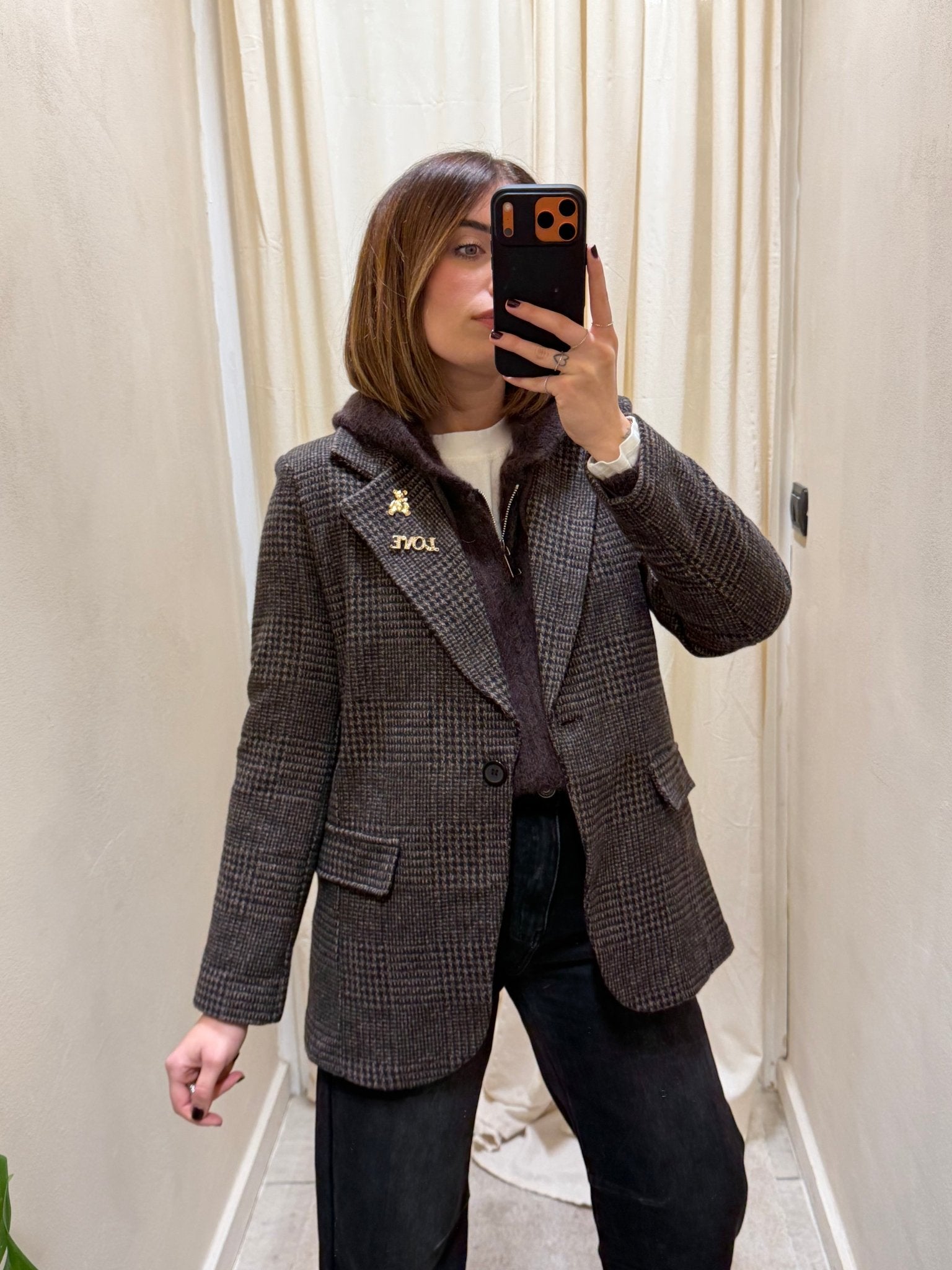 Giacca 1 bottone micro pied de poule MyD - GiuGiò | Shop online