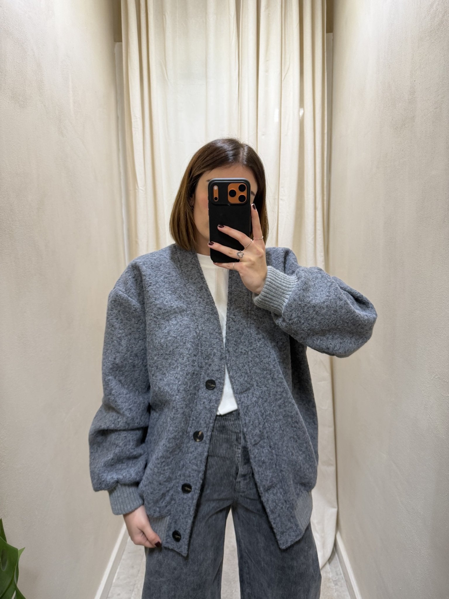 Giacca bomber bouclè con bottoni Tensione In - GiuGiò | Shop online