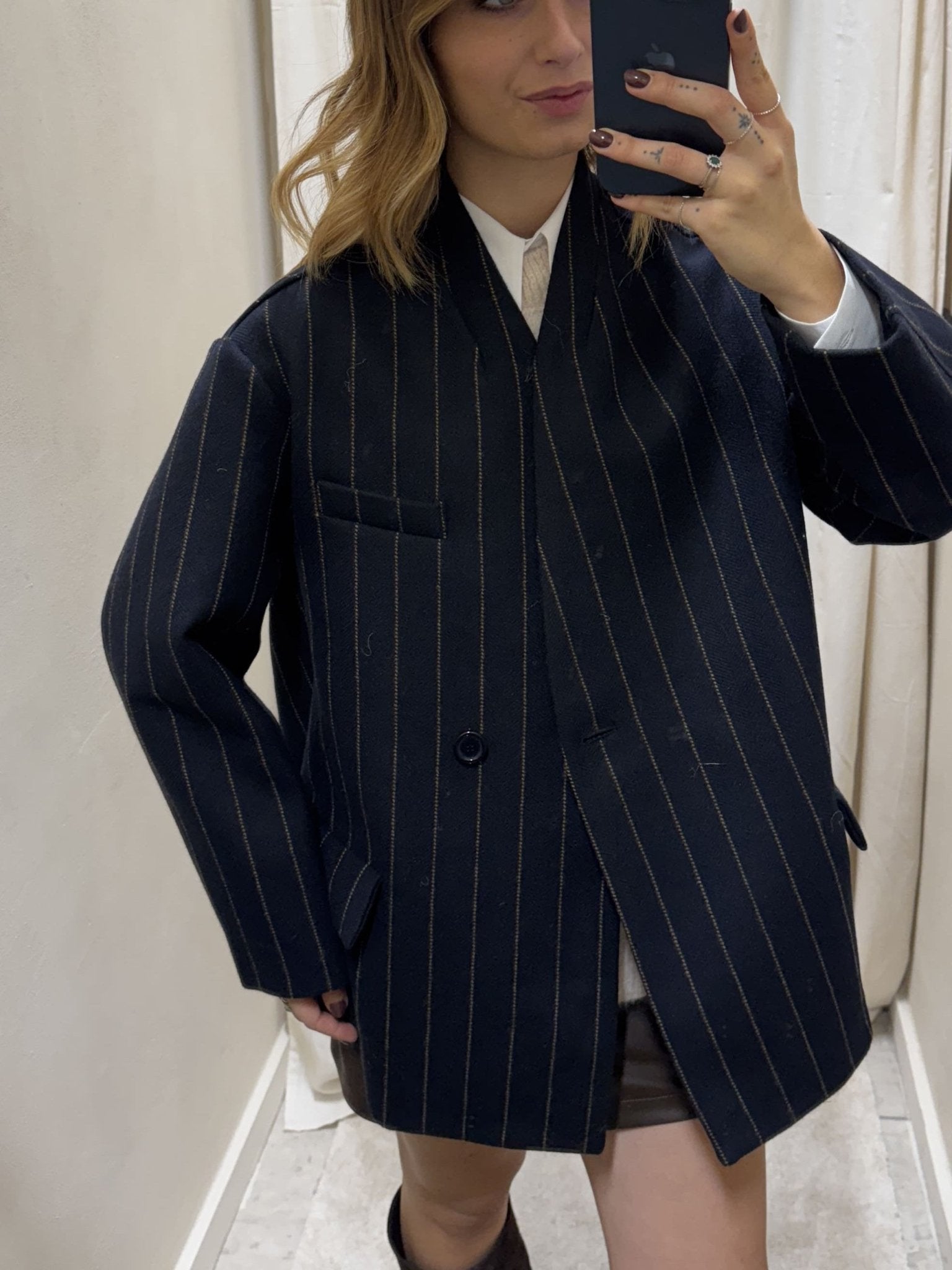 Giacca bomber in panno gessato Dixie - GiuGiò | Shop online