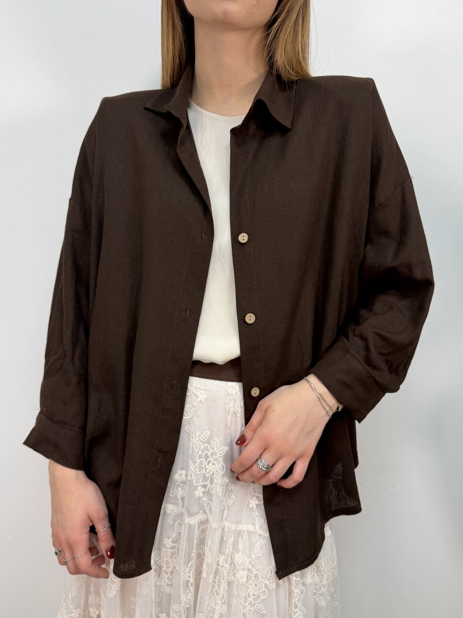 Giacca camicia in lino MyD - GiuGiò | Shop online