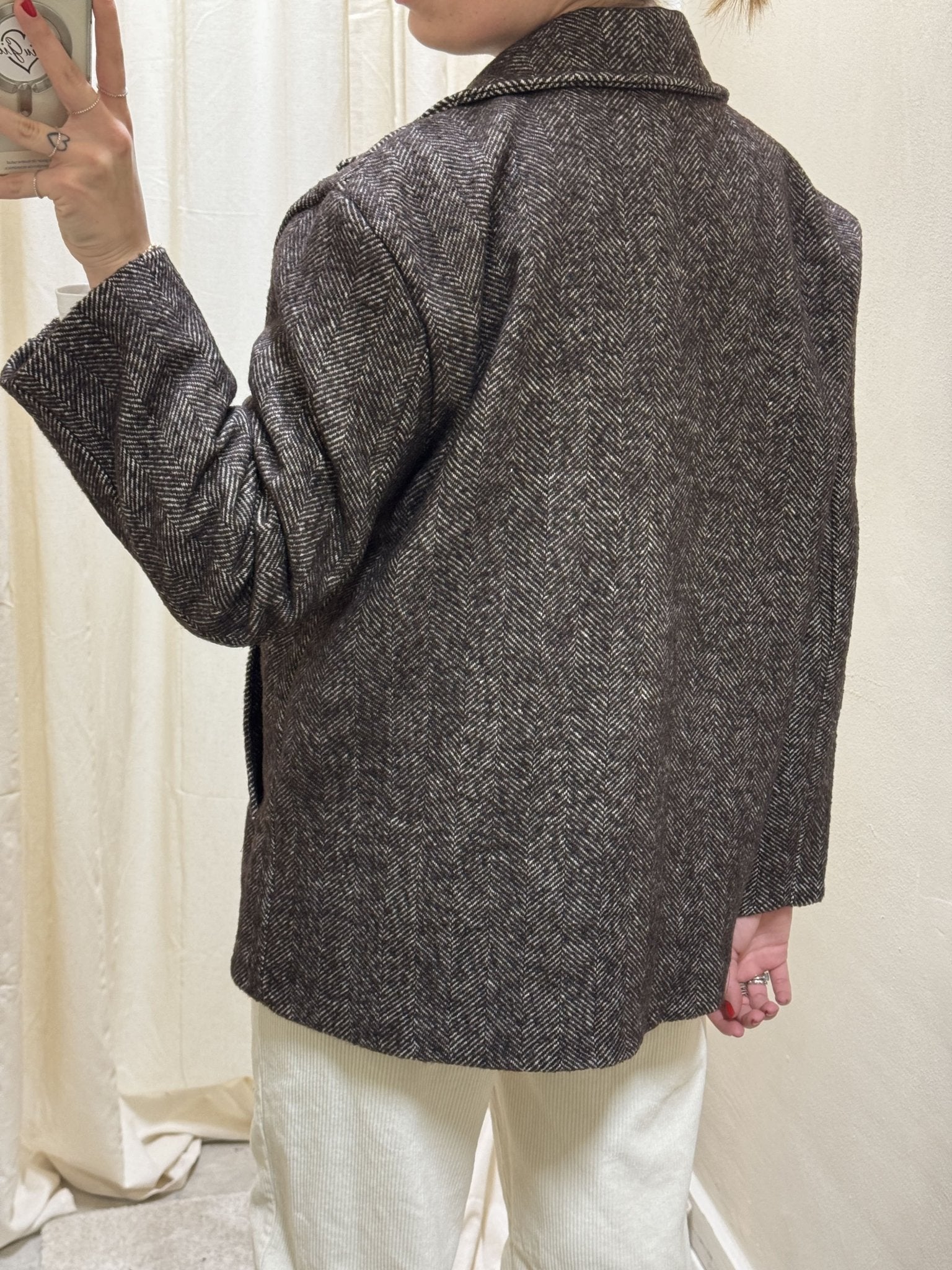 Giacca cappottino over spigata MyD - GiuGiò | Shop online